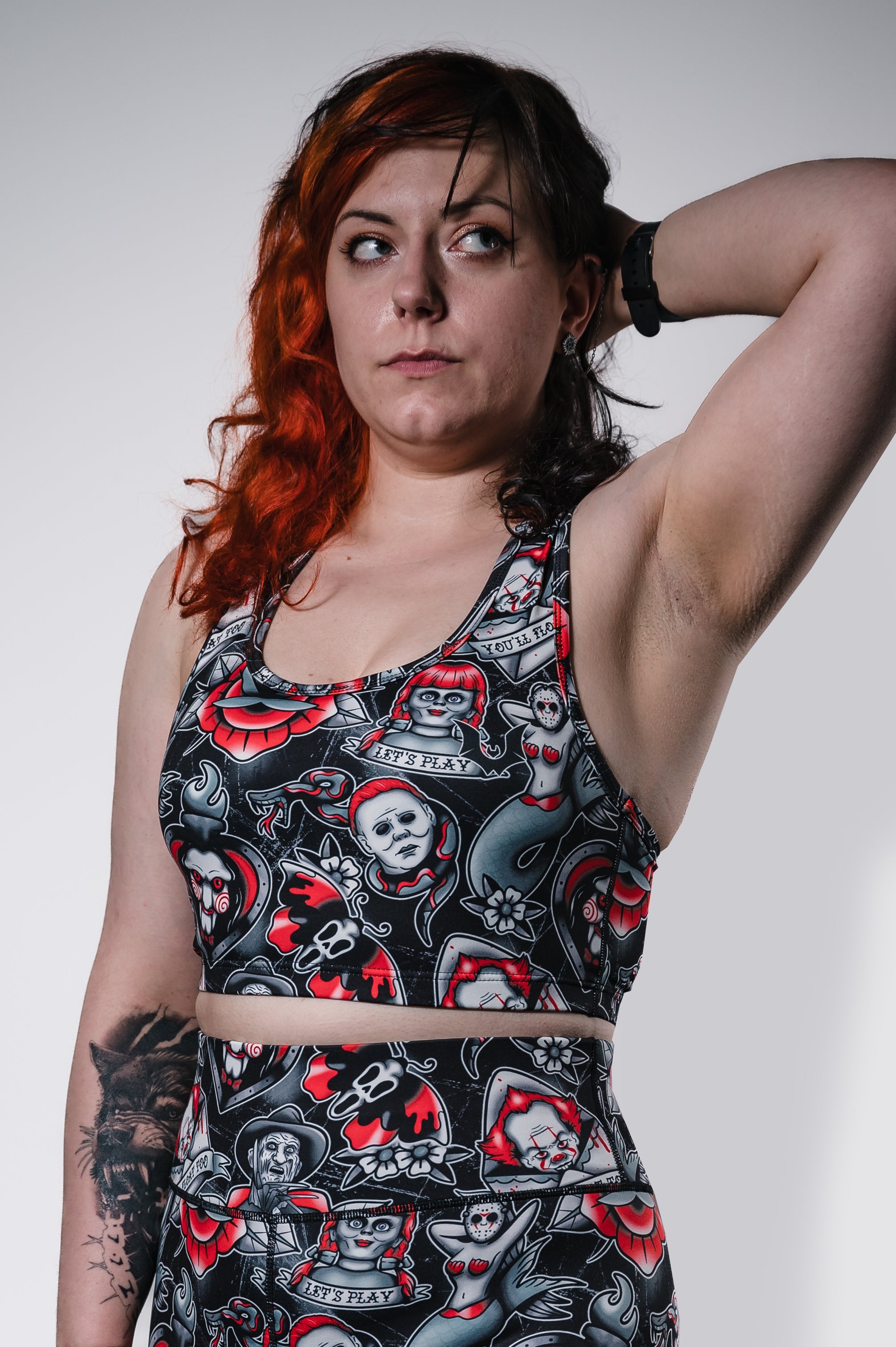 American Horror - Crop Top - Unwonted Alternative Gym Wear