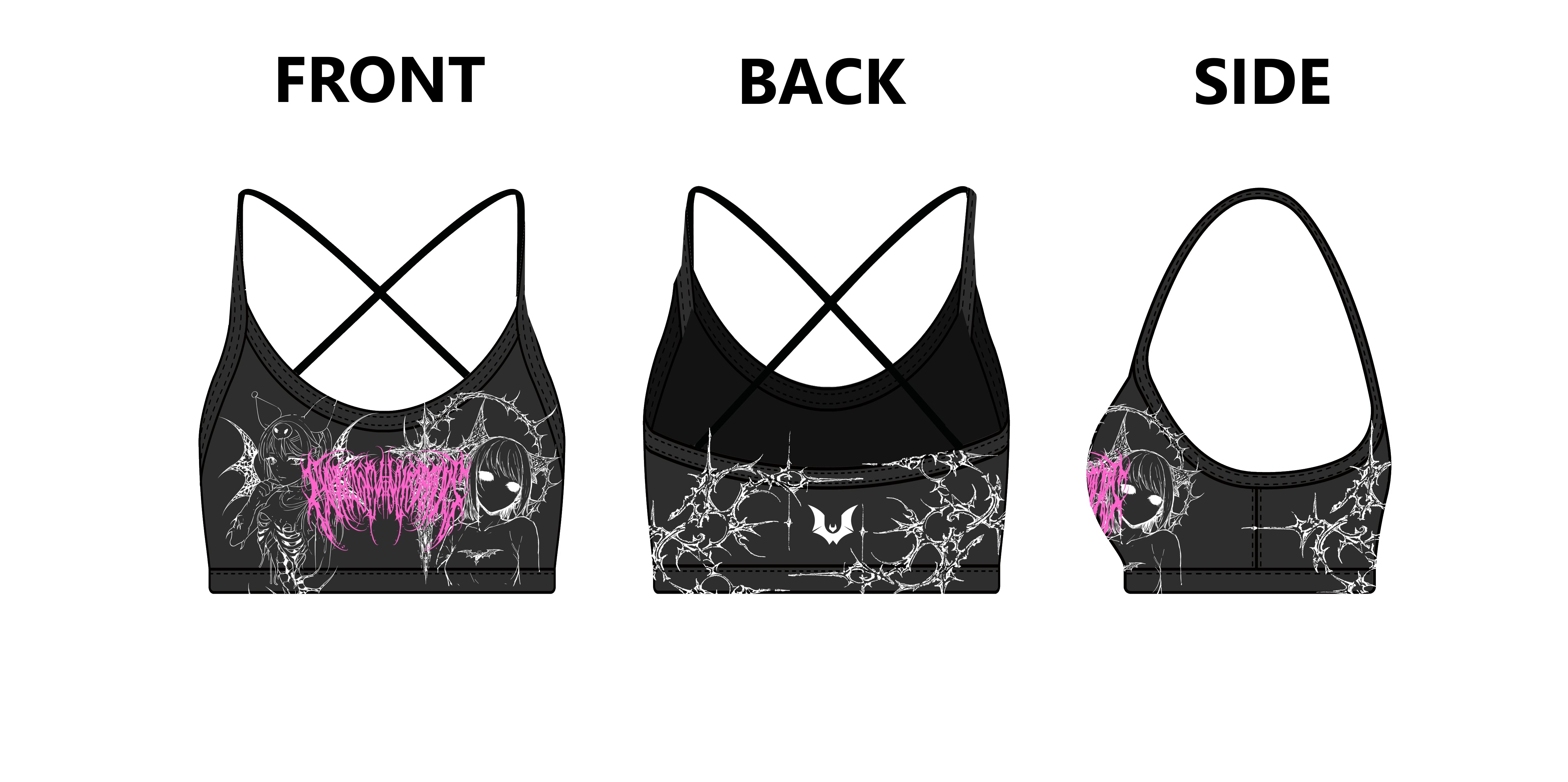 Valkrya - 'Hardcore' Adjustable Crop Tops