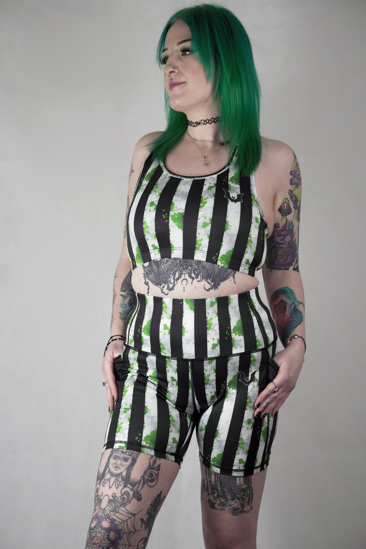 Beetle Stripes - Cycle Shorts Side Pockets