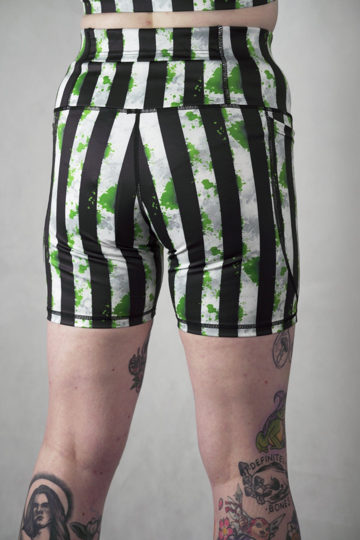 Beetle Stripes - Cycle Shorts Side Pockets