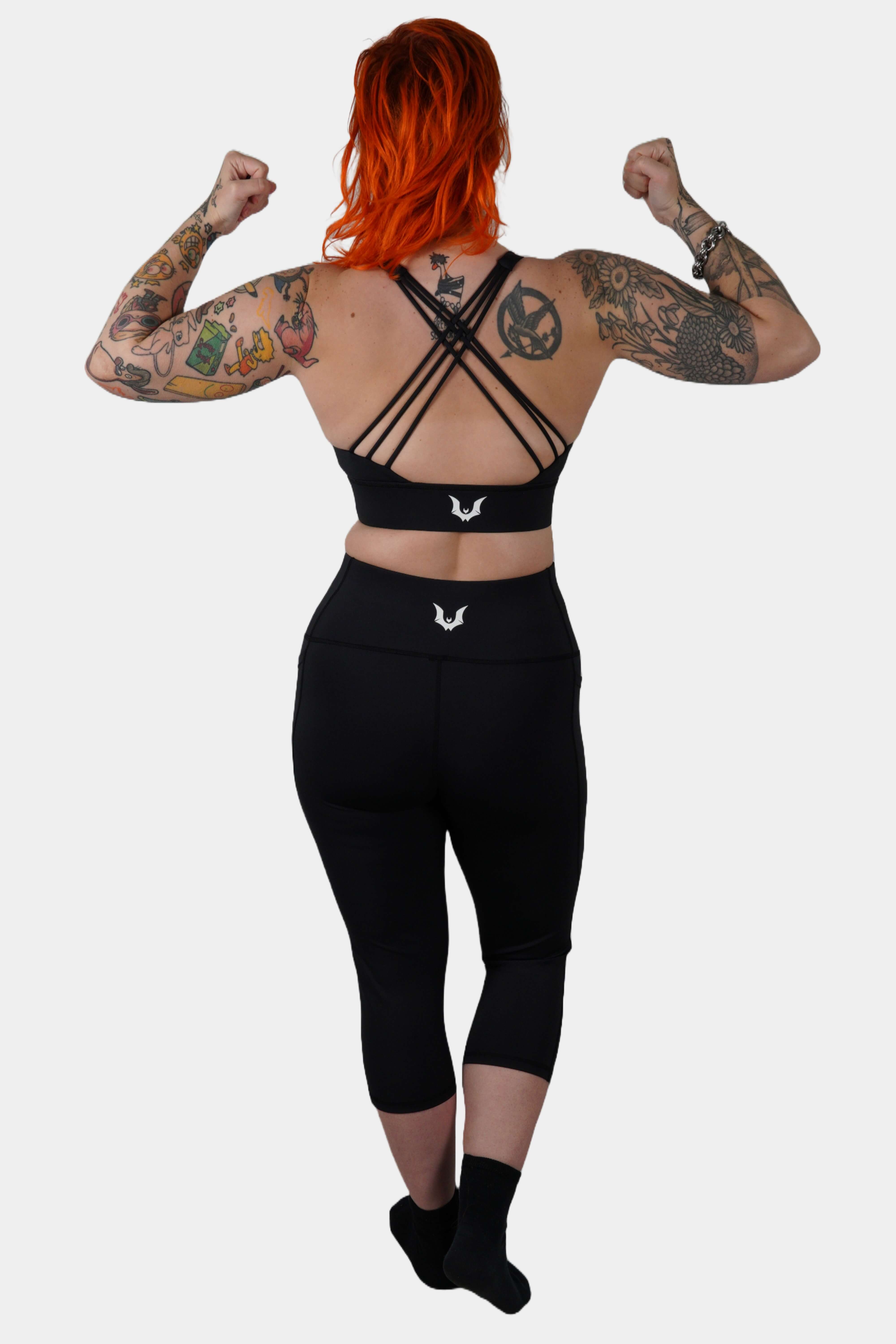 Exercise Your Demons - 'Gothica' Criss-Cross Crop Top