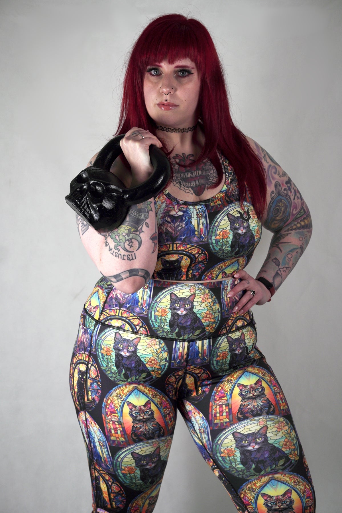 Cat Stained Glass - Capri Side Pockets