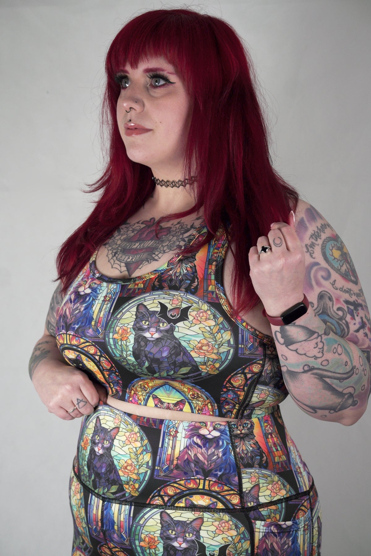 Cat Stained Glass - Crop Top