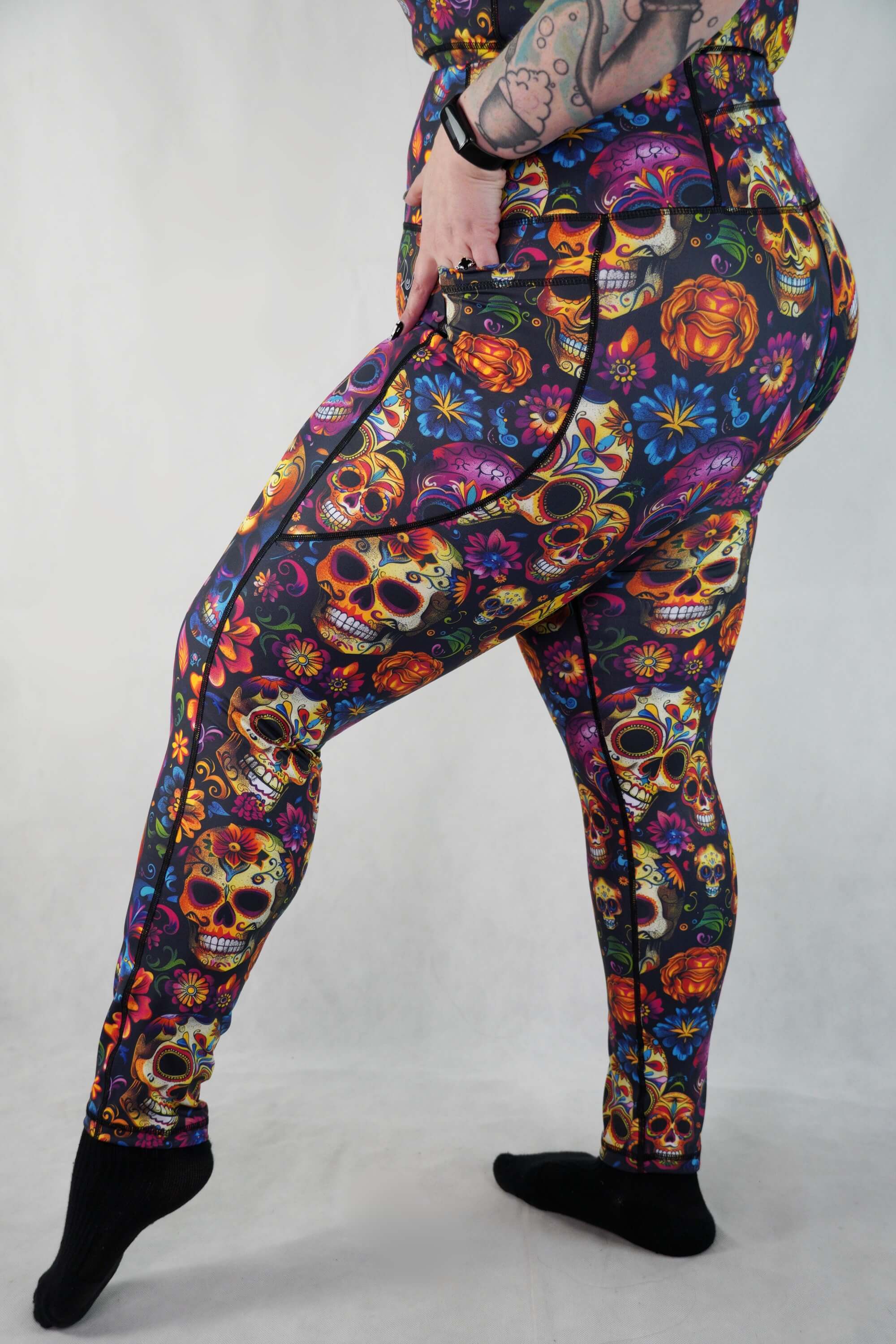 Day Of The Dead - Side Pocket Leggings