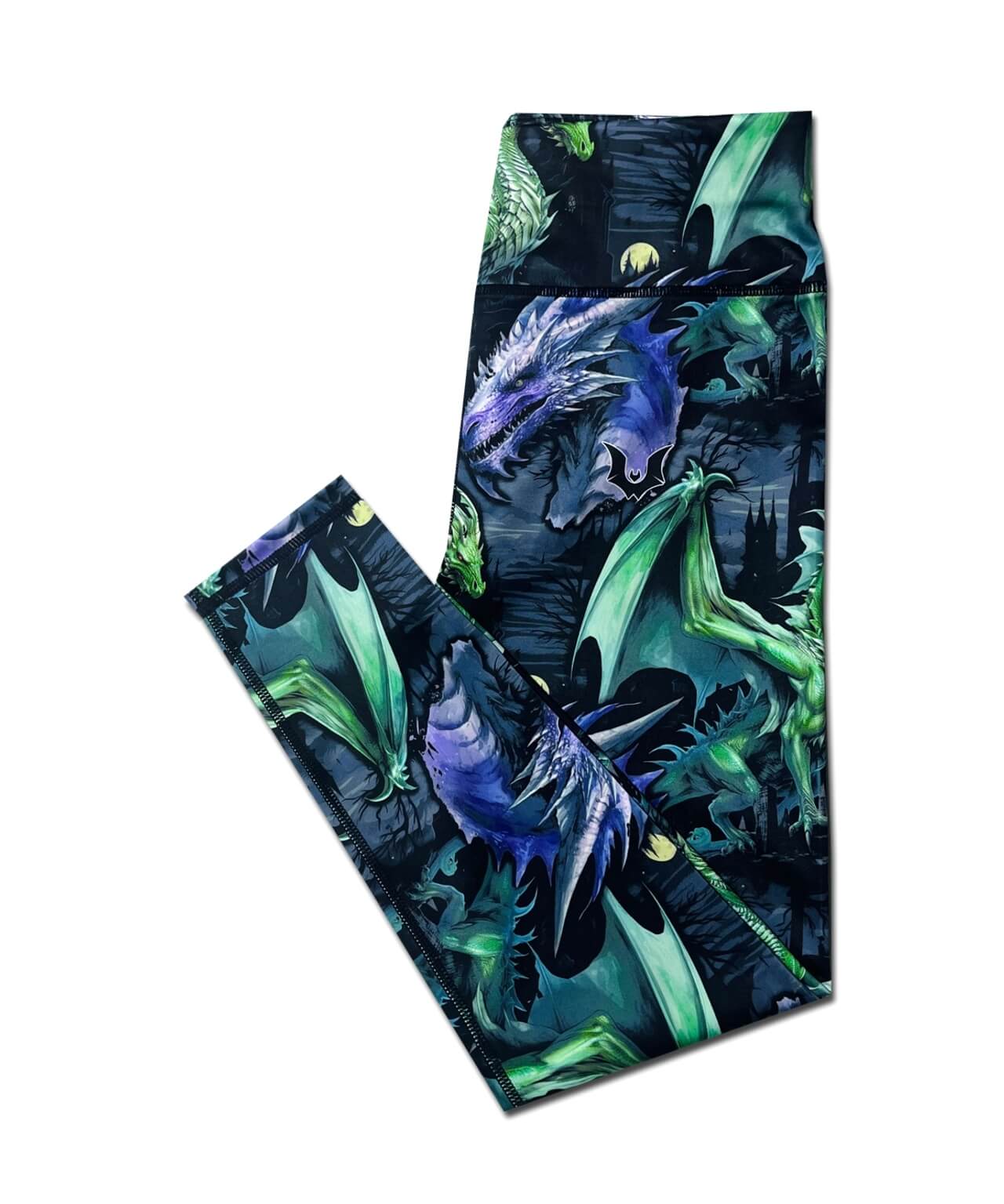 Fantasy Dragons - Capri Legging - Unwonted Alternative Gym Wear - unwontedapparel