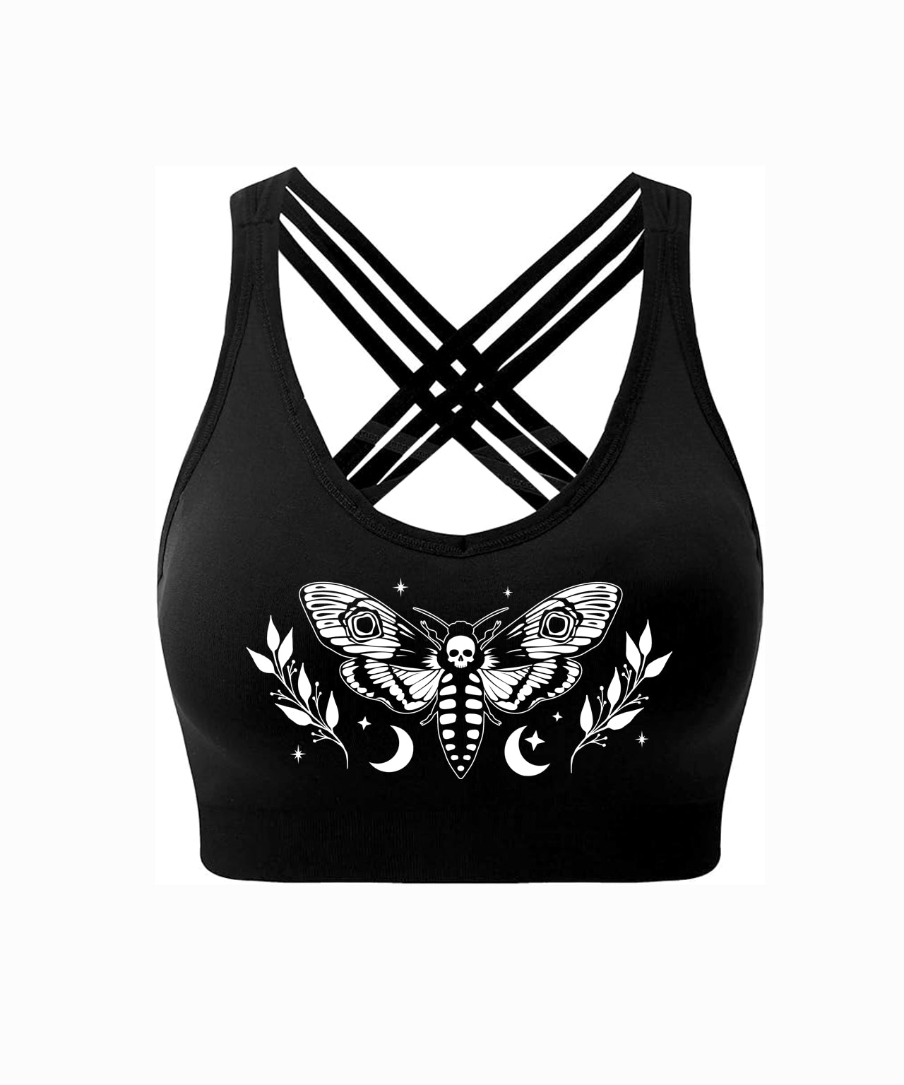 Death Moth Gothica Black - Crop Top