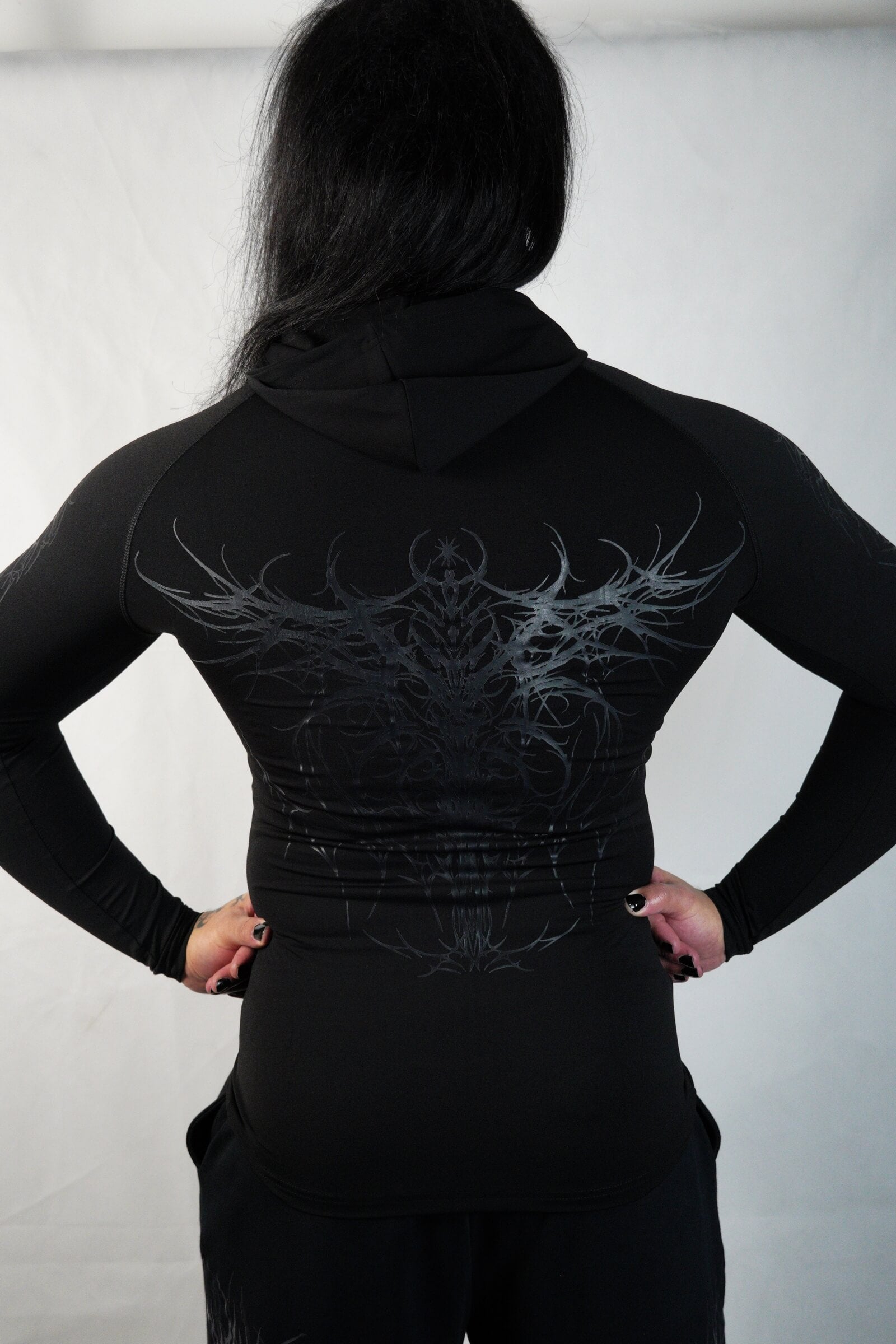 Nightwing Graphite - Men's Compression Zipped Hoodie