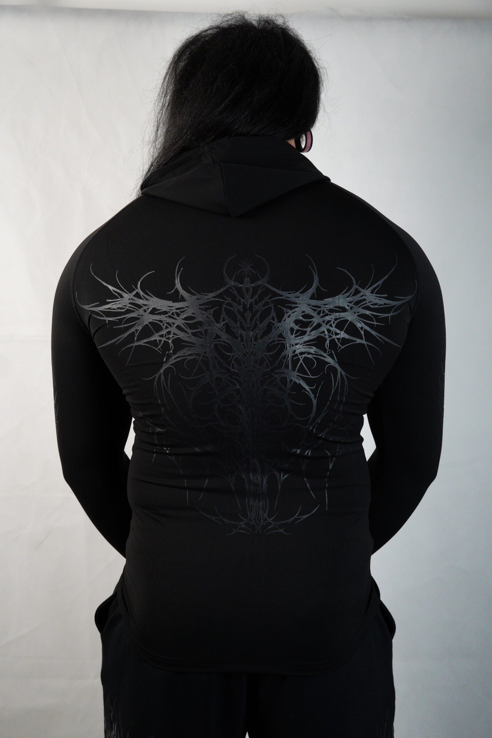 Nightwing Graphite - Men's Compression Zipped Hoodie