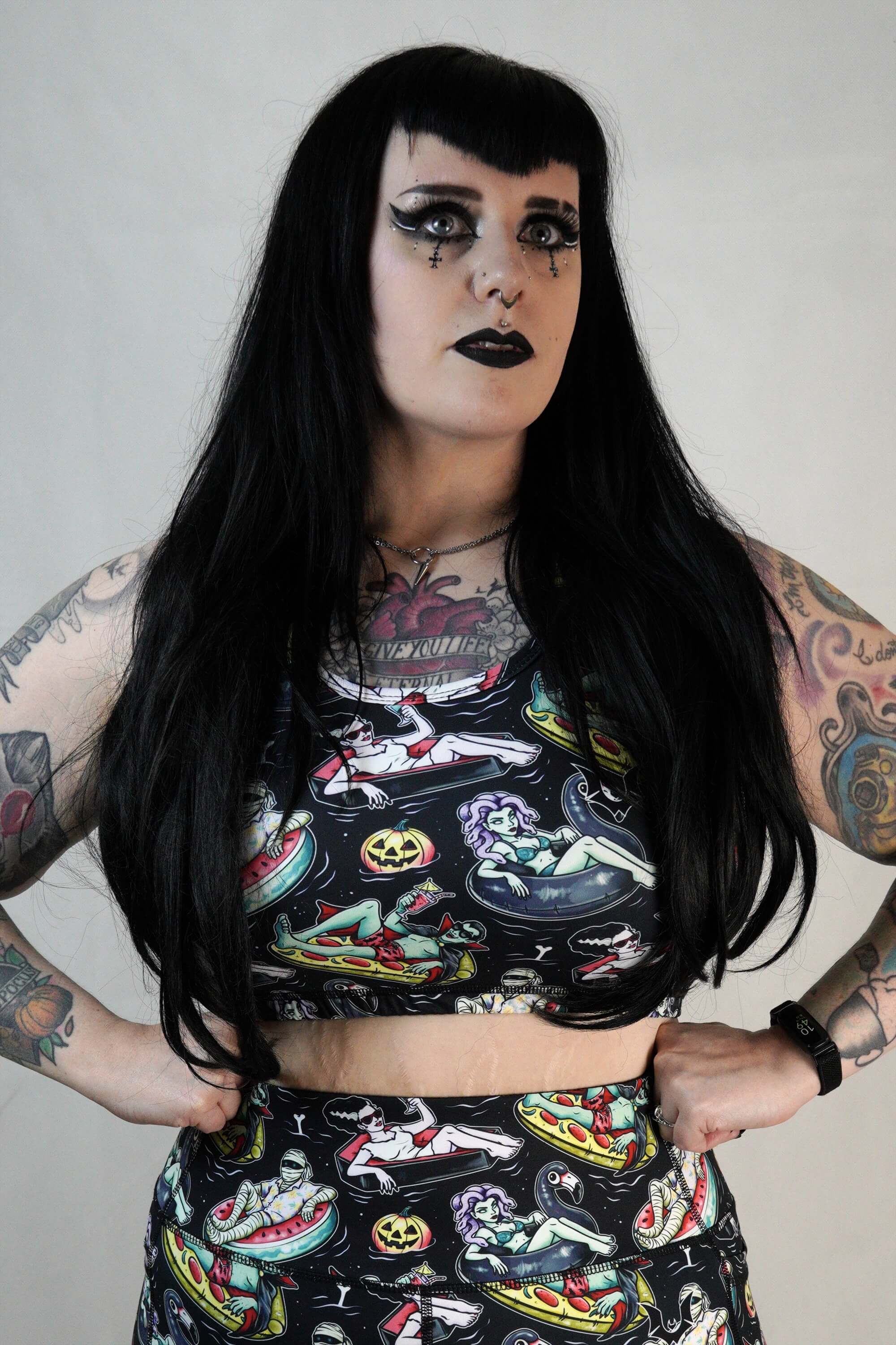 Pool Ghoul - Racerback Crop Top