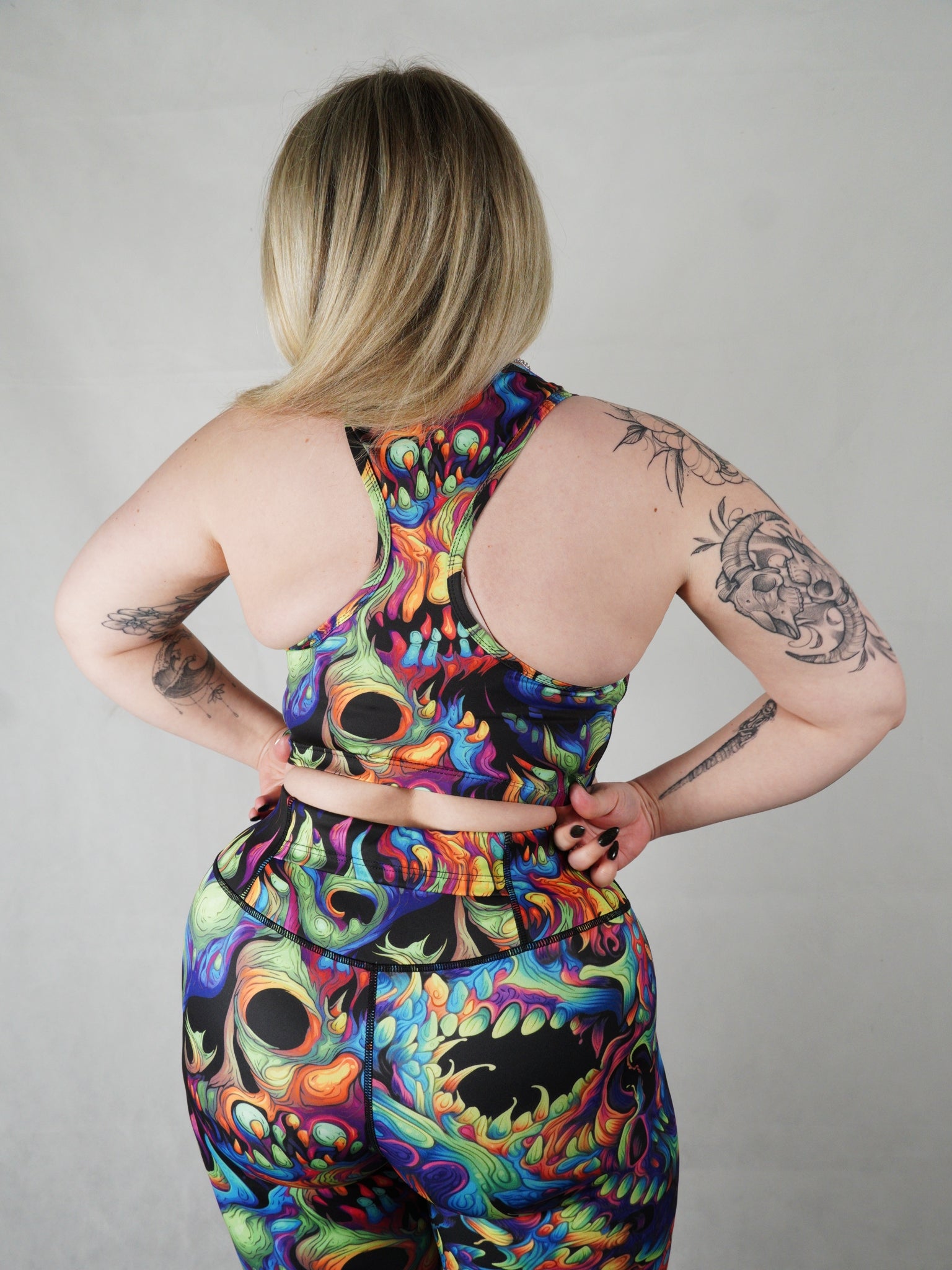 Psycho-Delic Skulls - Crop Top