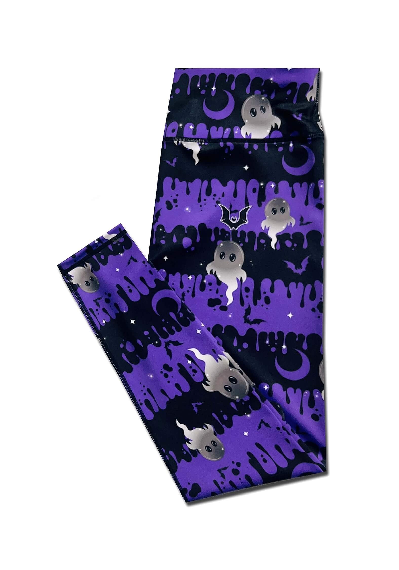 Purple Ghouls - Capri Legging - Unwonted Alternative Gym Wear - unwontedapparel