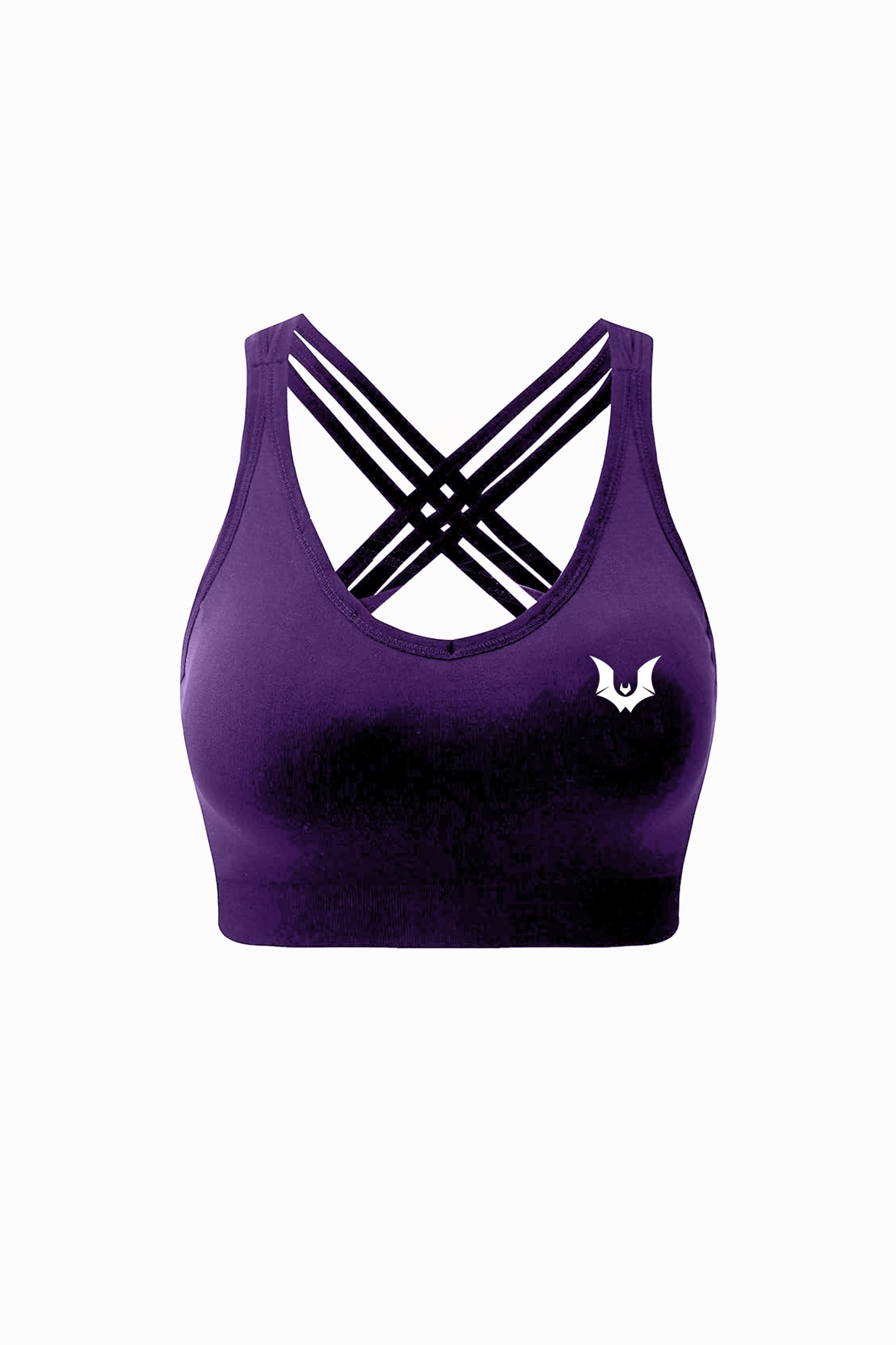 Purple 'Gothica' - Criss Cross Crop Top