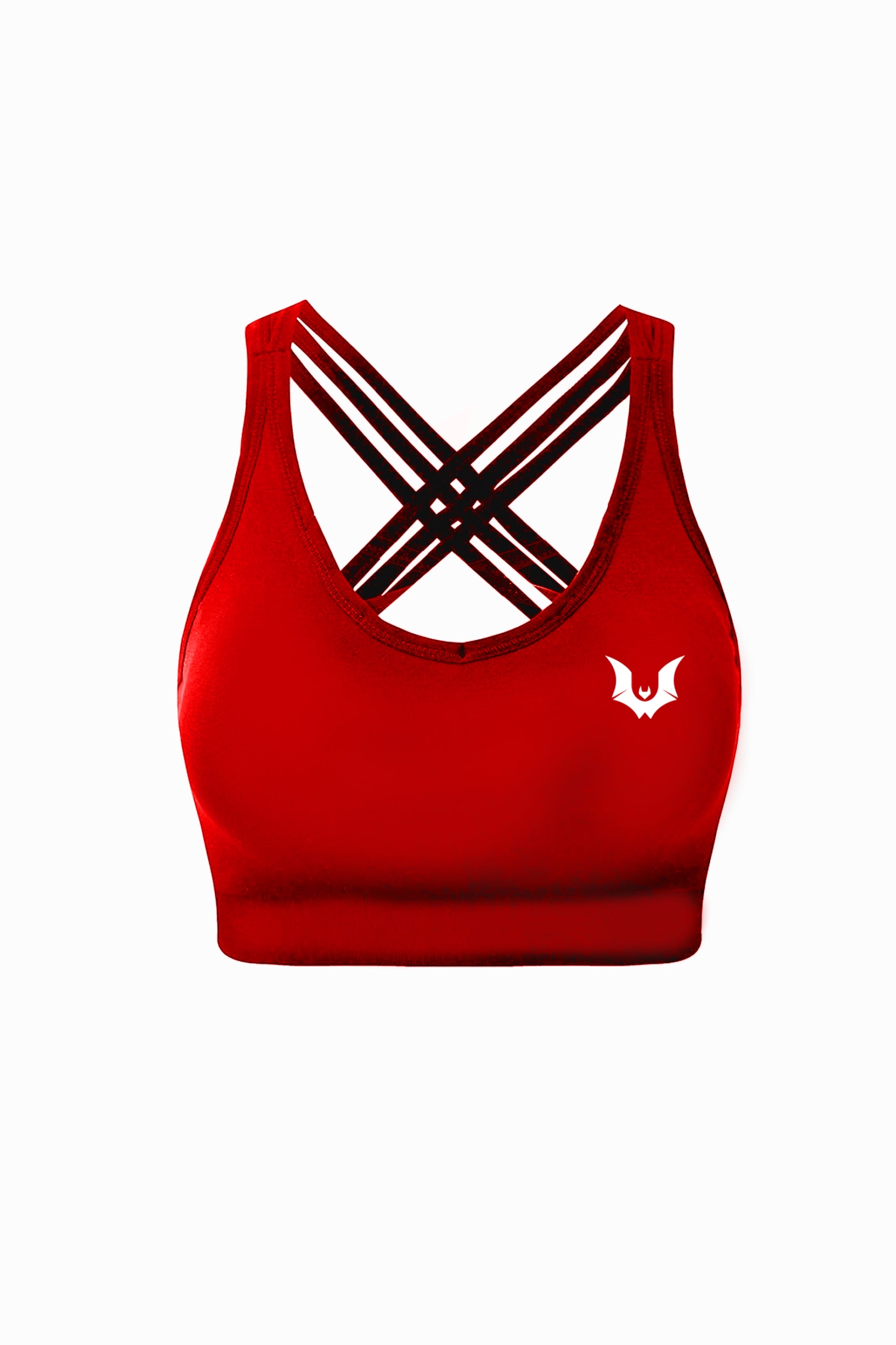 Red 'Gothica' - Criss Cross Crop Top