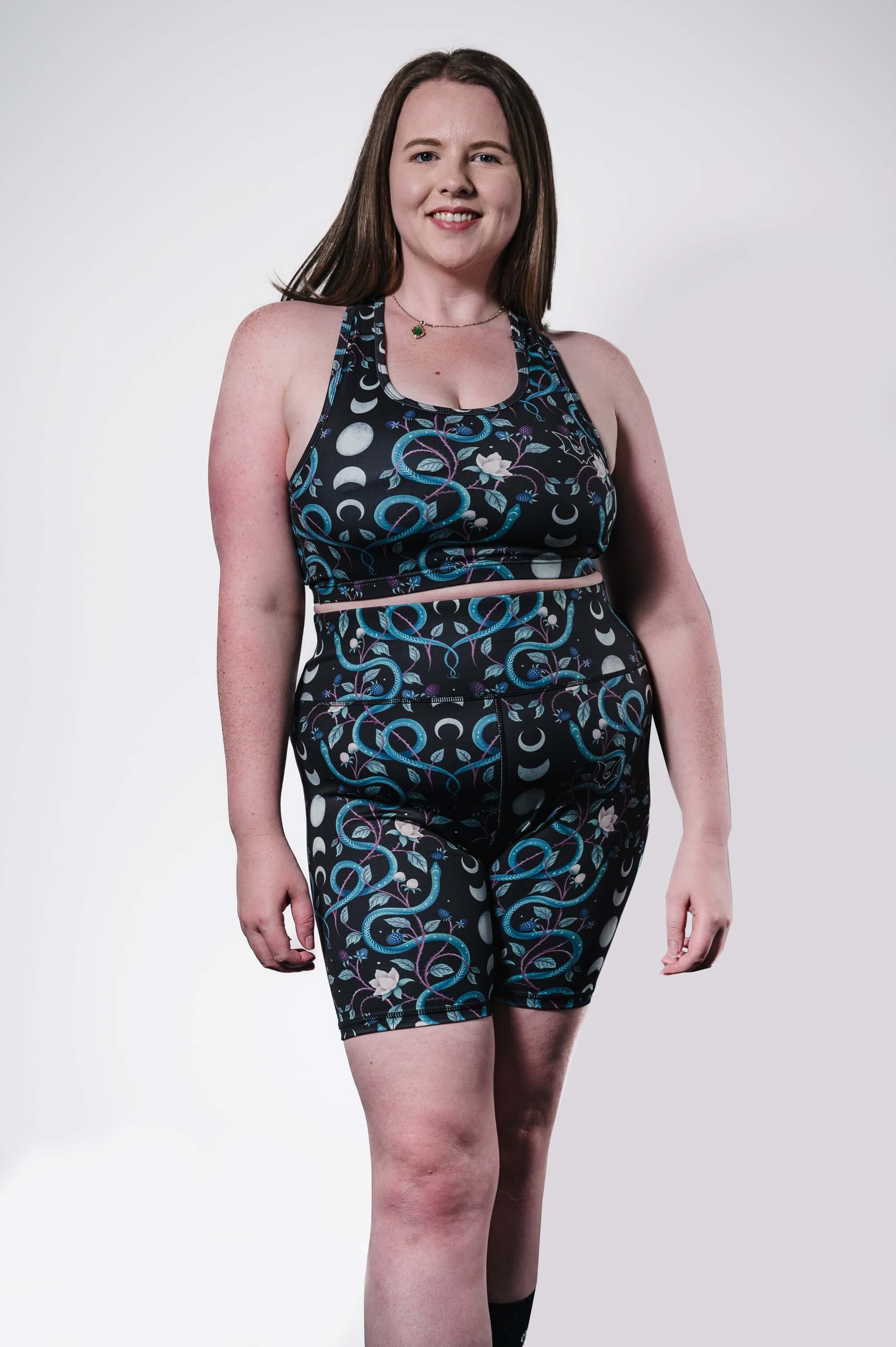 Serenity Snakes - Cycle Shorts - Unwonted Alternative Gym Wear