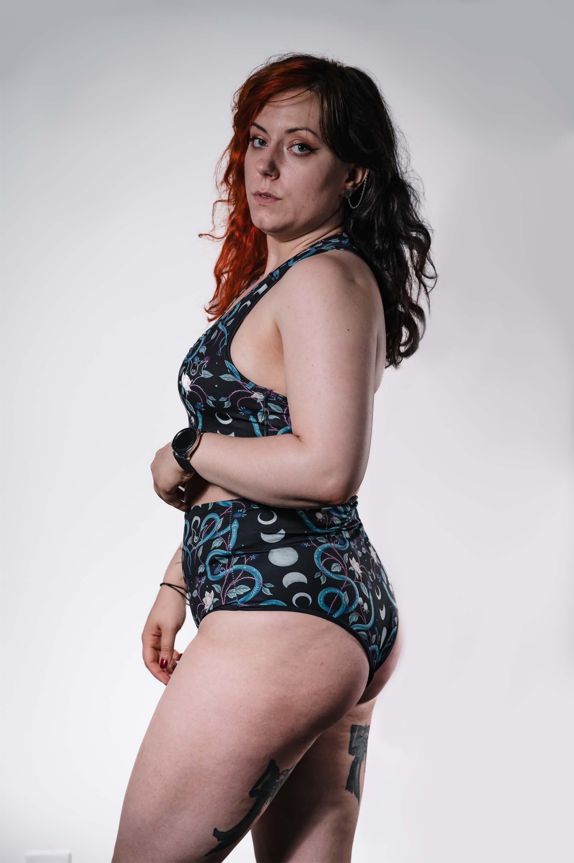 Serenity Snakes - Pole Shorts - Unwonted Alternative Gym Wear