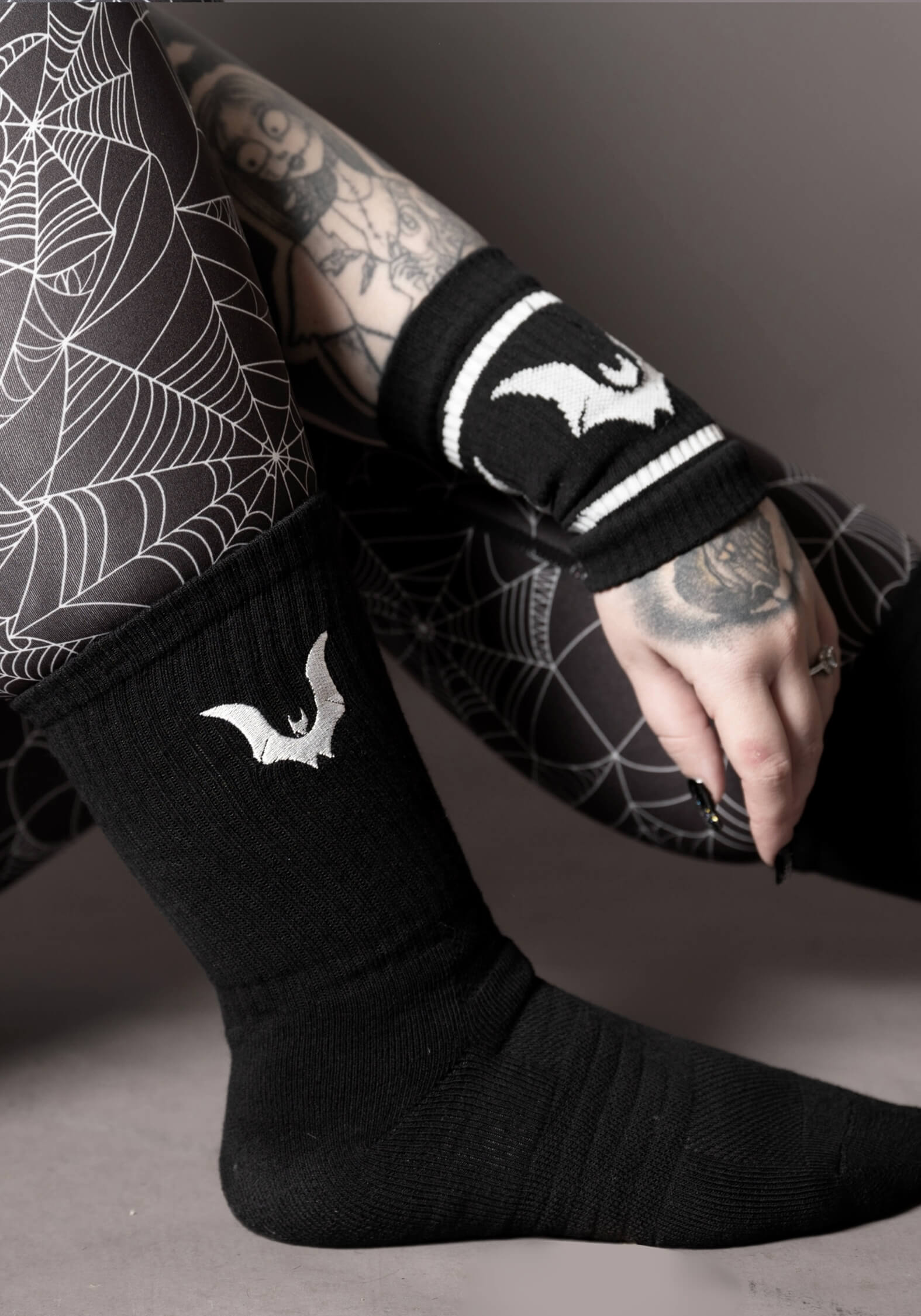 Unwonted Bat - Black Socks