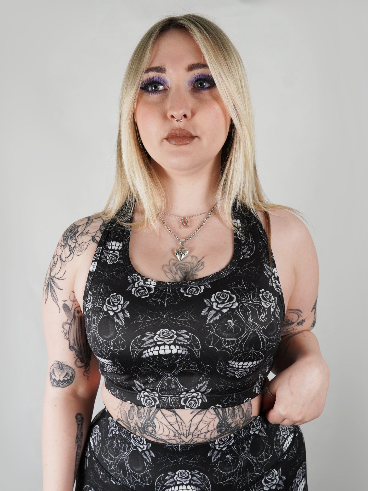 Webbed Skull - Crop Top