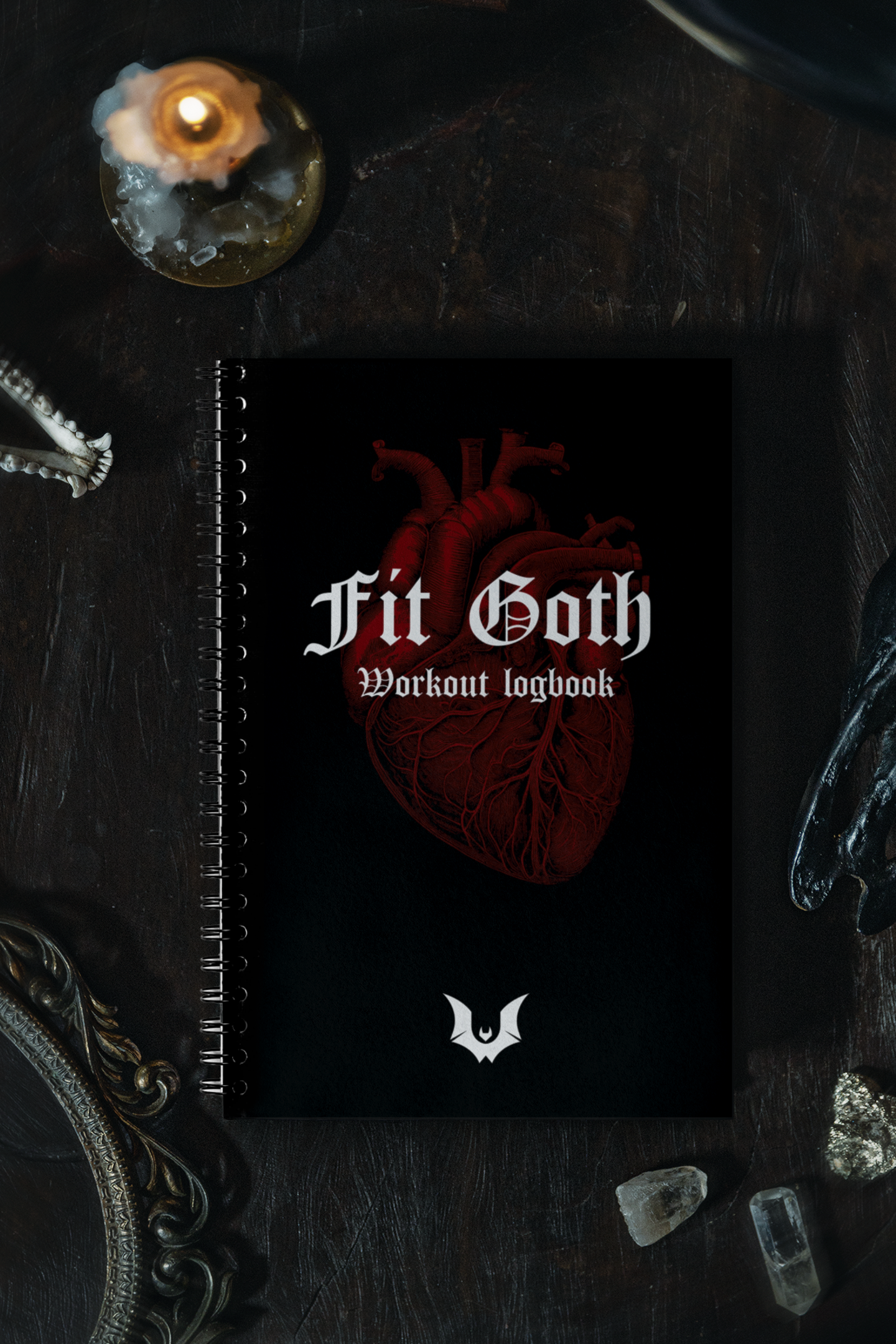 Unwonted Fit Goth Workout Logbook