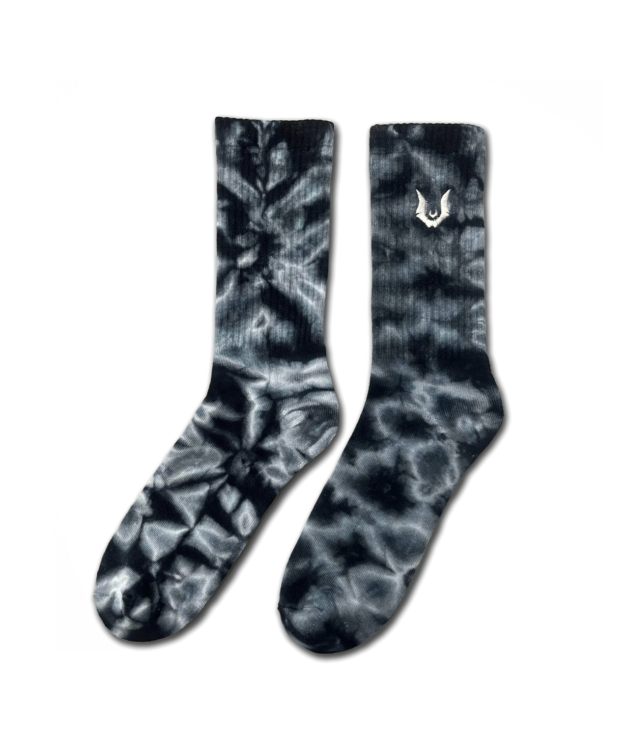 Unwonted Bat - Tie Dye Grey Socks
