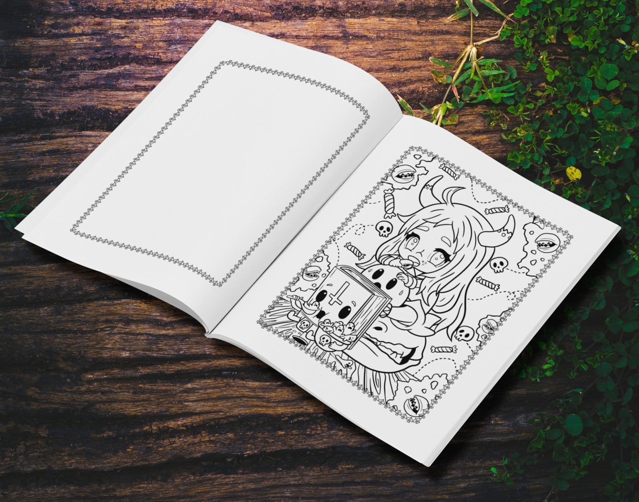 Unwonted Spooky Gothic Adults Colouring Book - unwontedapparel