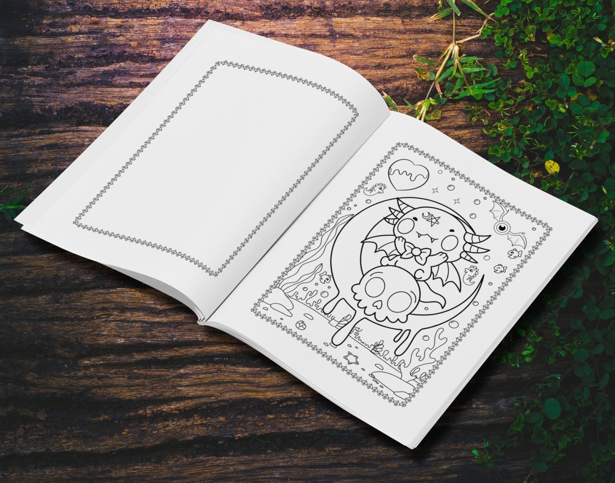 Unwonted Spooky Gothic Adults Colouring Book - unwontedapparel