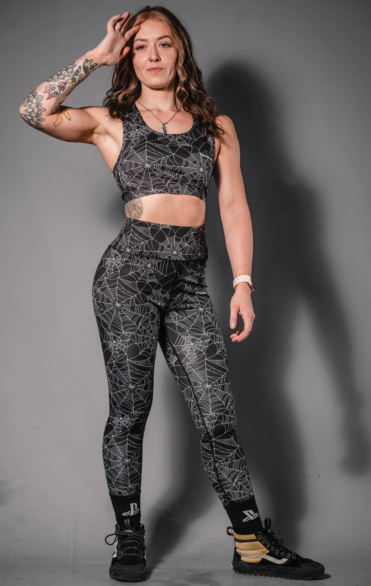 Webbing - Full Length Legging - Unwonted Alternative Gym Wear - unwontedapparel
