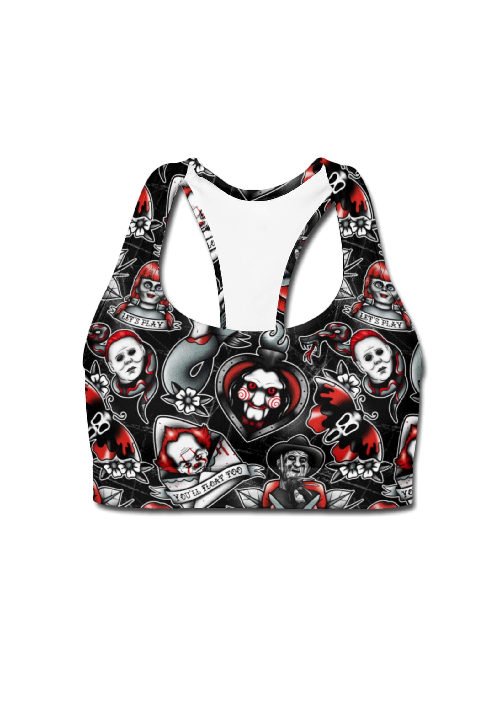 American Horror - Crop Top - Unwonted Alternative Gym Wear - unwontedapparel