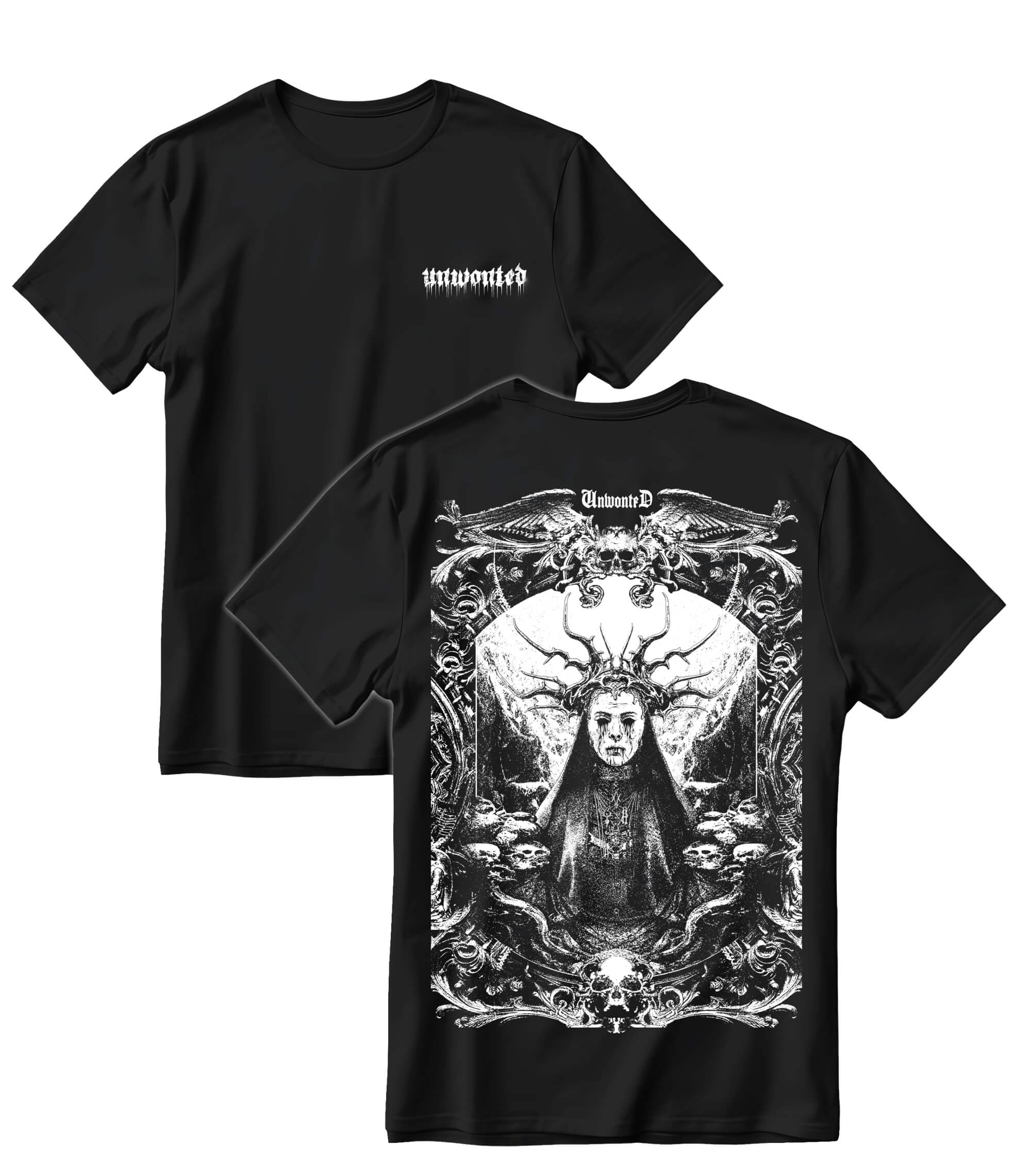 Dark Queen - Cotton T-Shirt - Unwonted Alternative Gym Wear - unwontedapparel