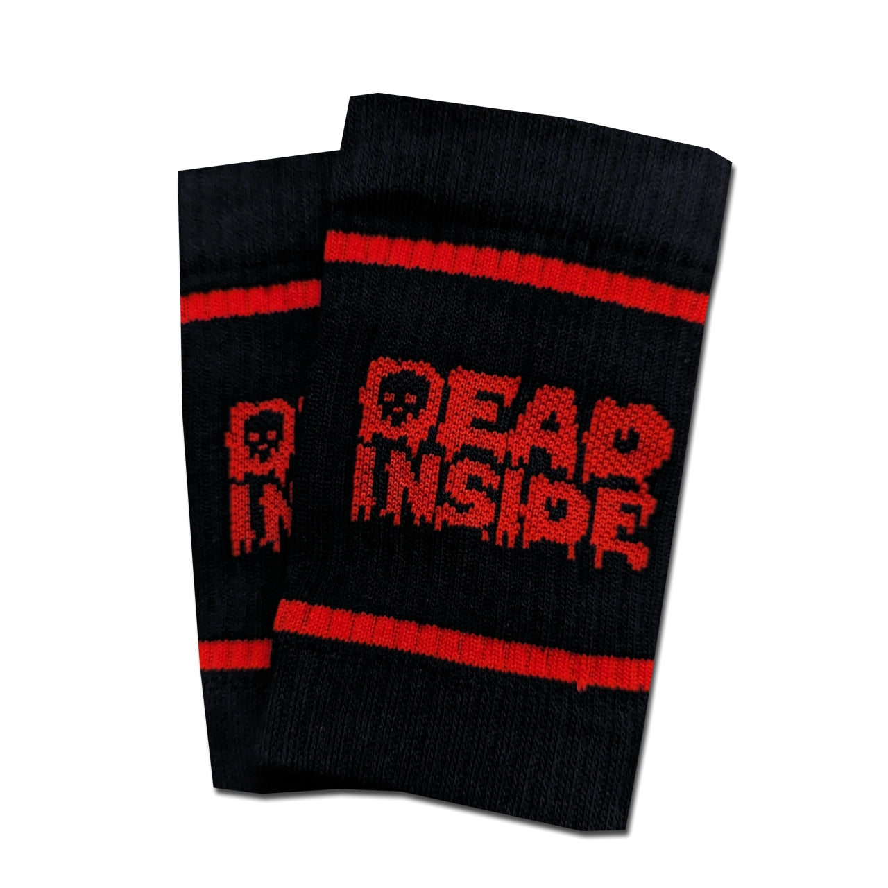 Dead Inside Wrist Sweatbands - Unwonted Alternative Gym Wear - unwontedapparel