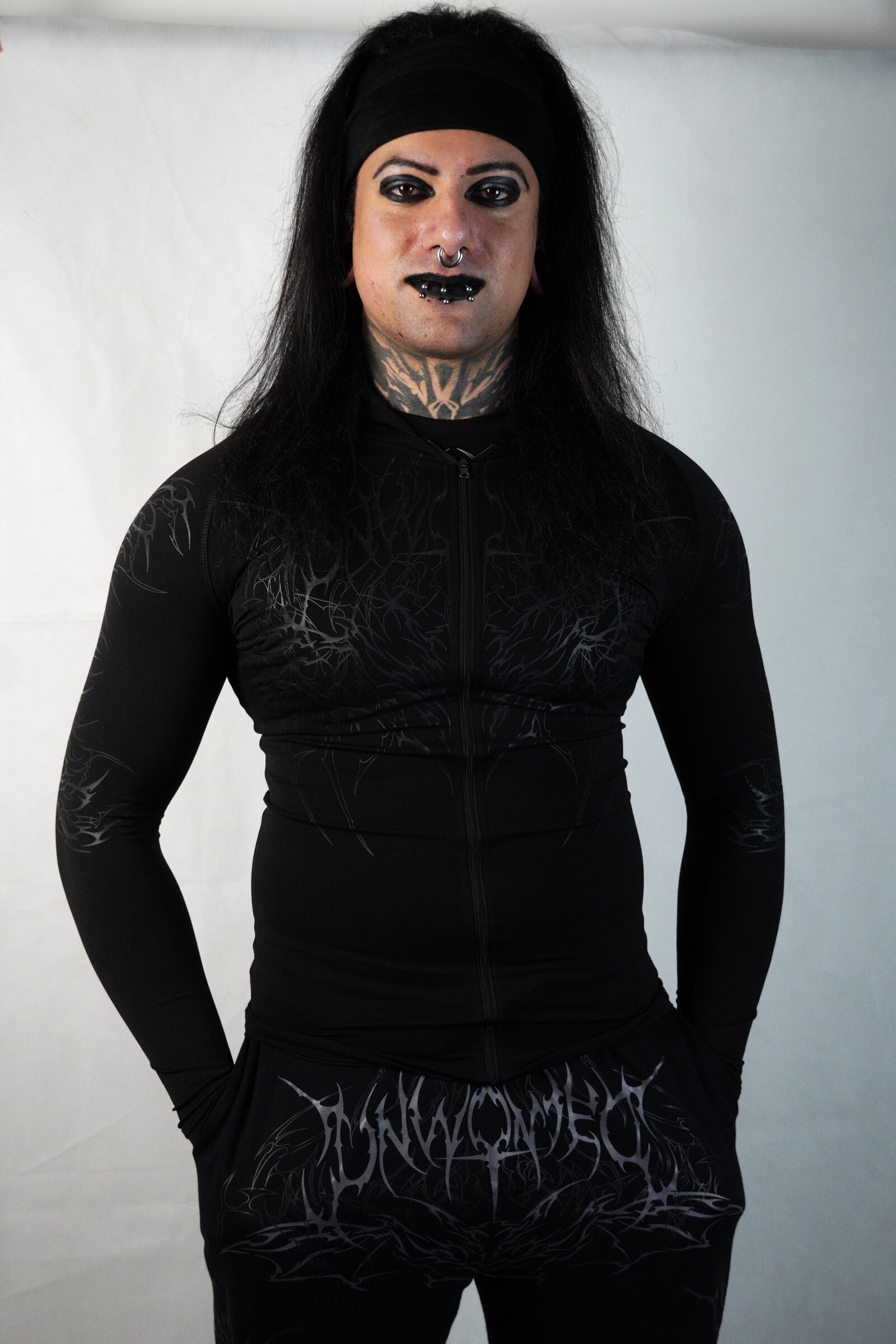 Nightwing Graphite - Men's Compression Zipped Hoodie