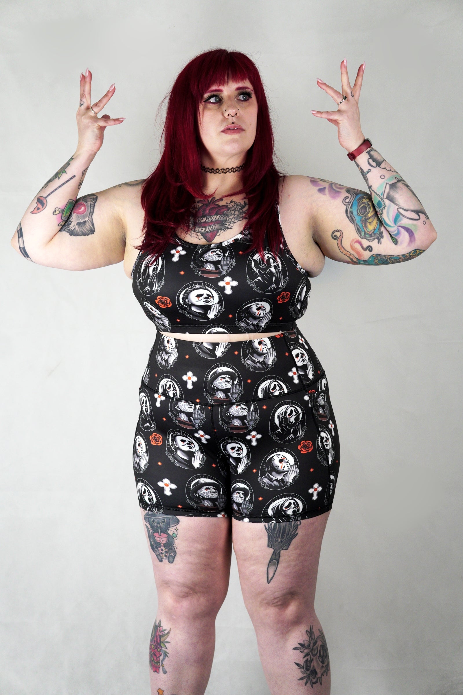 Horror Pray - Cycle Shorts Side Pockets
