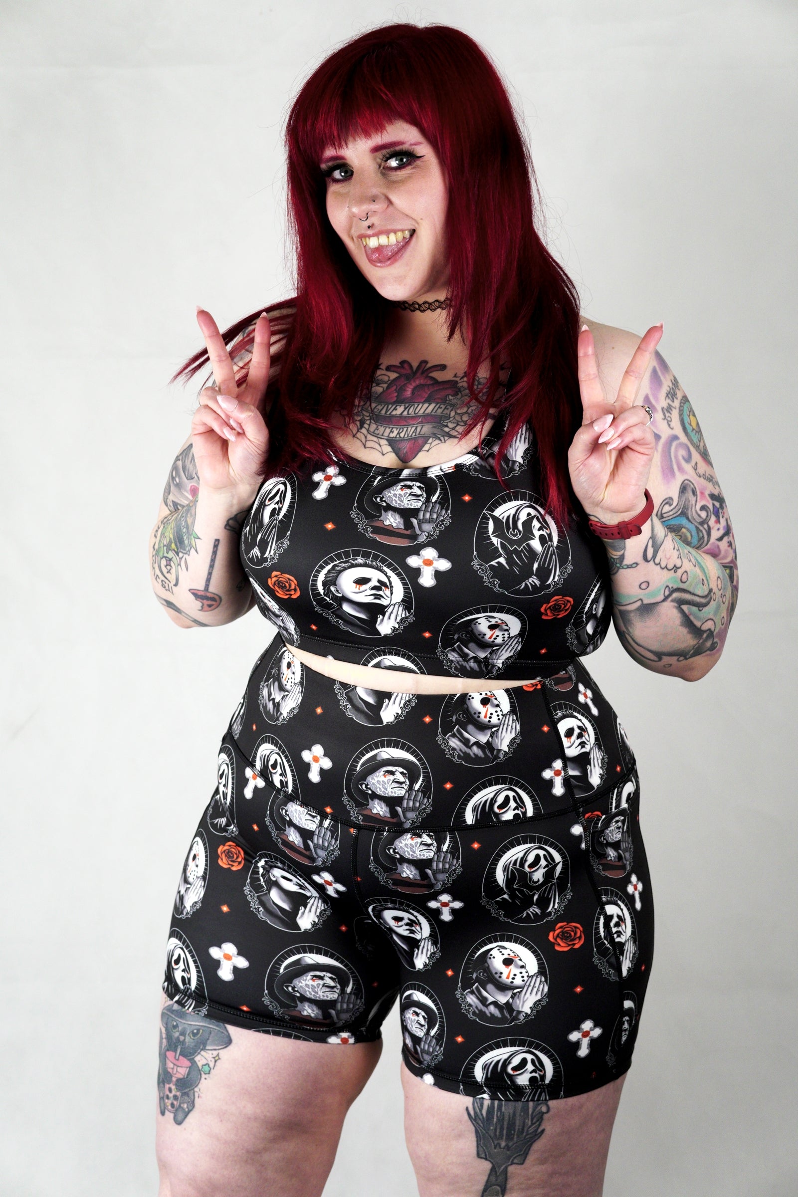 Horror Pray - Cycle Shorts Side Pockets