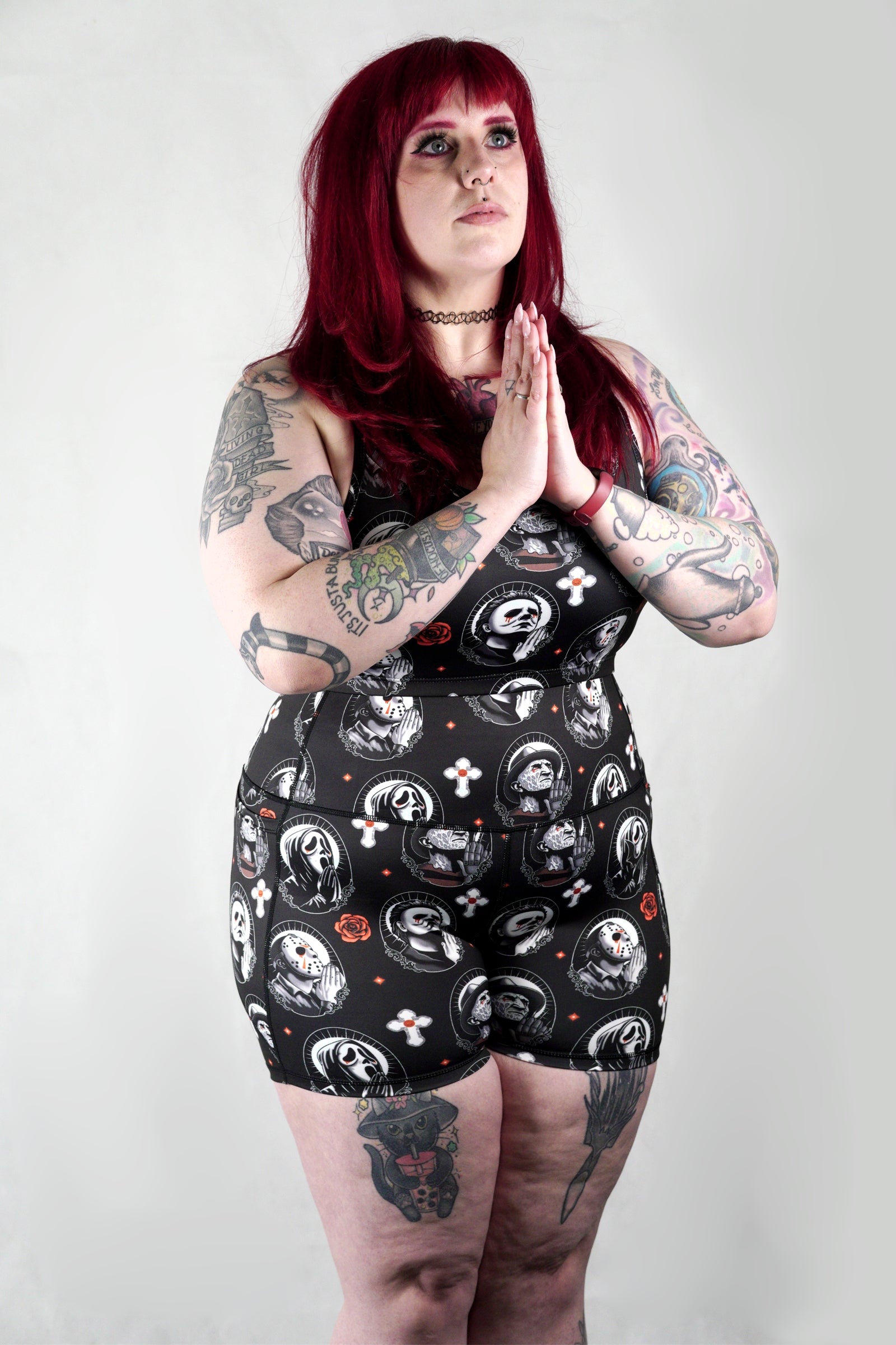 Horror Pray - Cycle Shorts Side Pockets