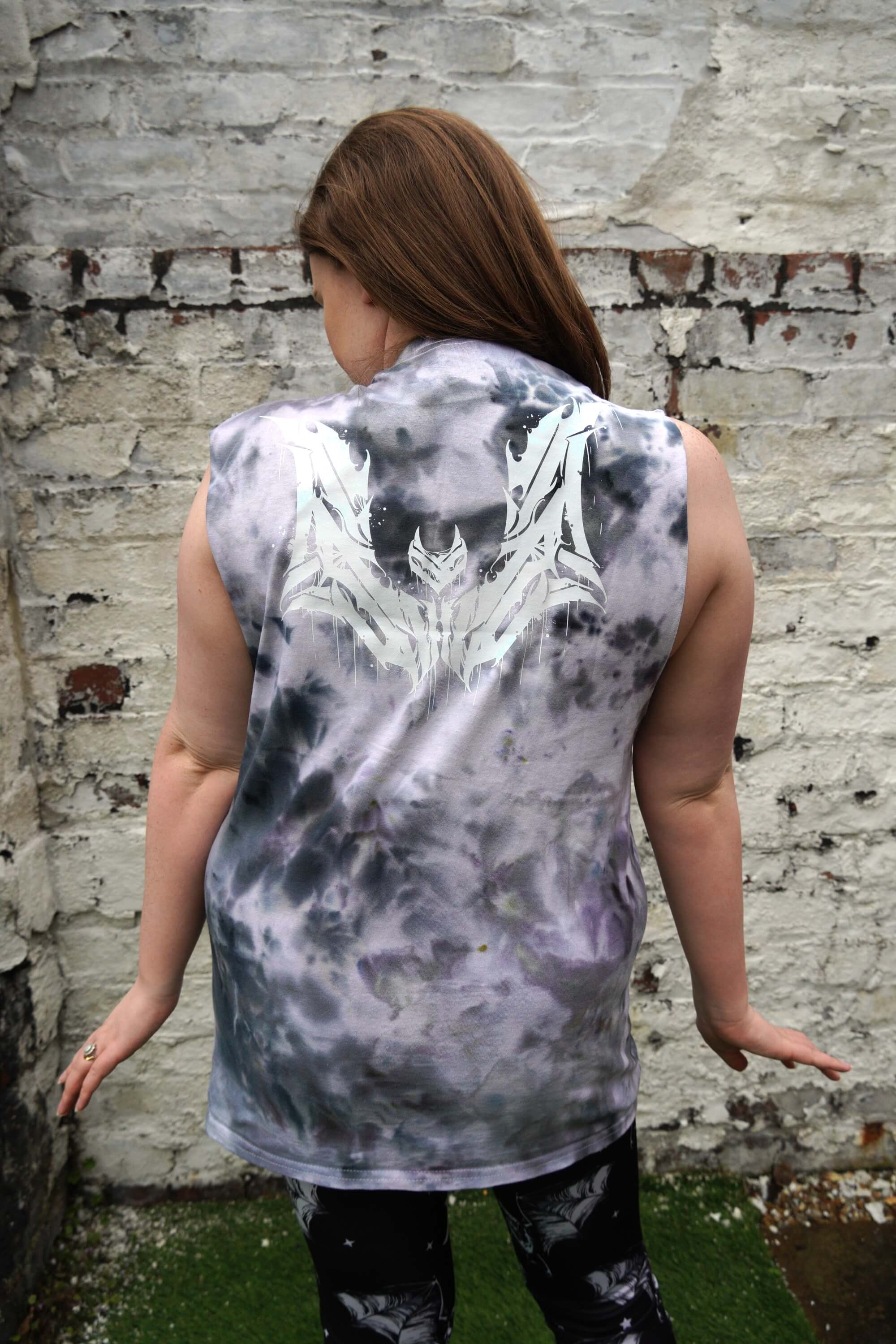 Unwonted Thrasher Ice Black Tie Dye - Unisex Vest Tank Top