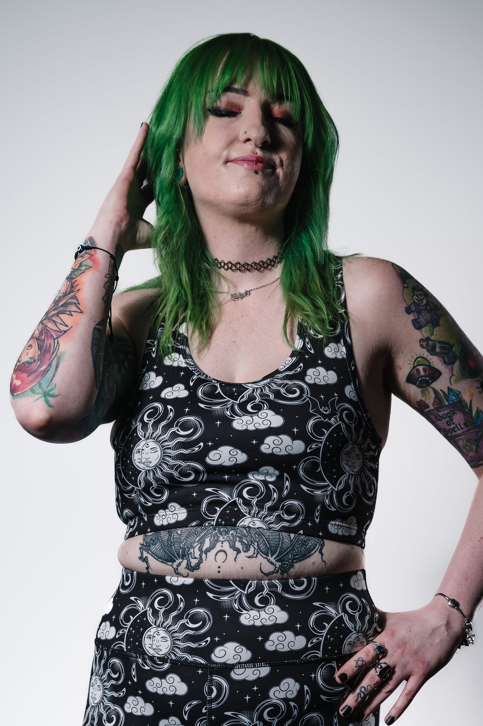 Midnight Sky - Crop Top - Unwonted Alternative Gym Wear