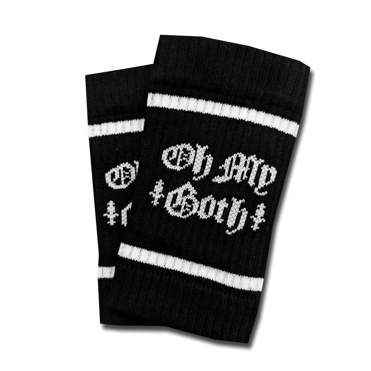 Oh My Goth Wrist Sweatbands - Unwonted Alternative Gym Wear - unwontedapparel