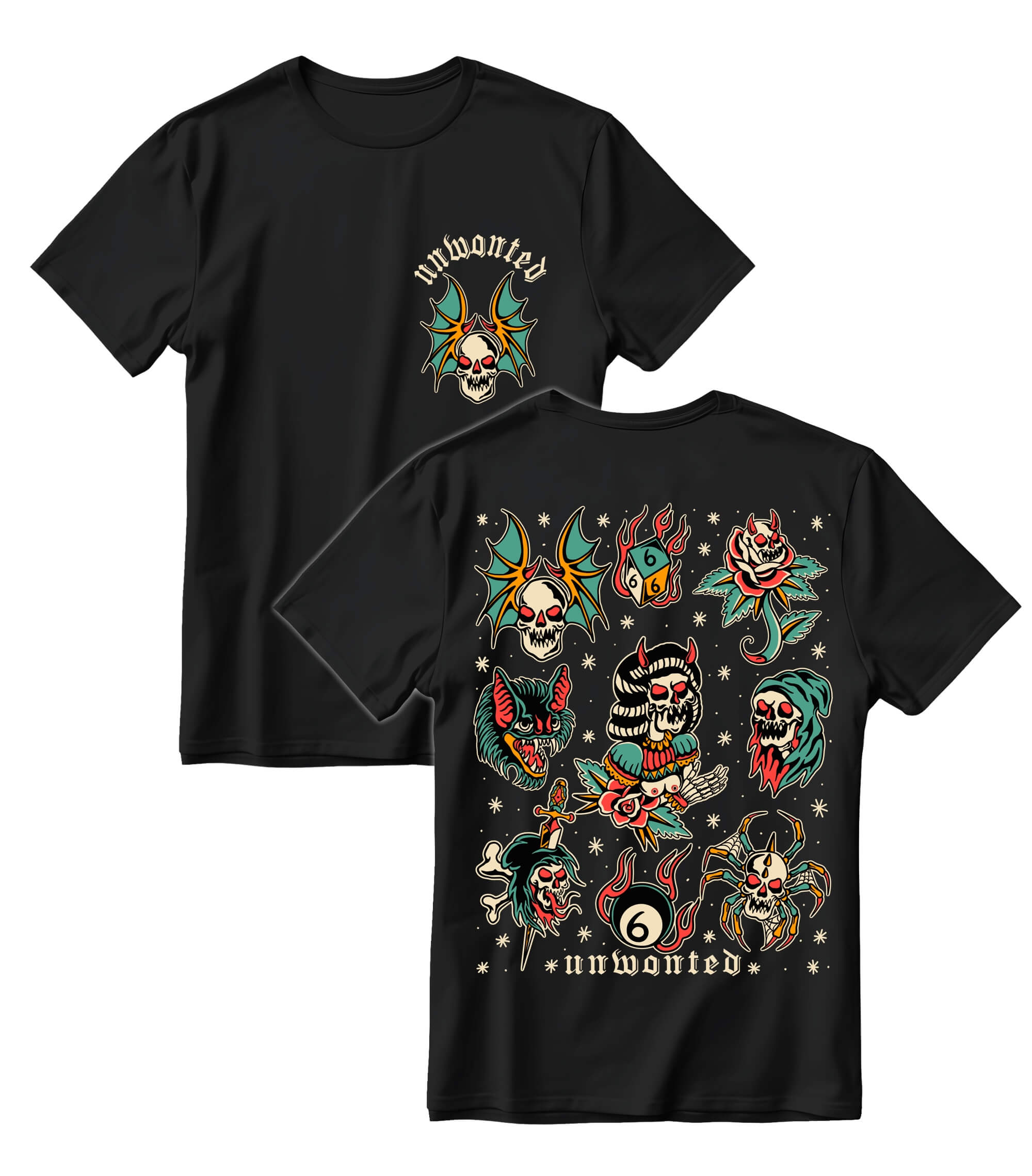 Old School - Cotton T-Shirt - Unwonted Alternative Gym Wear - unwontedapparel