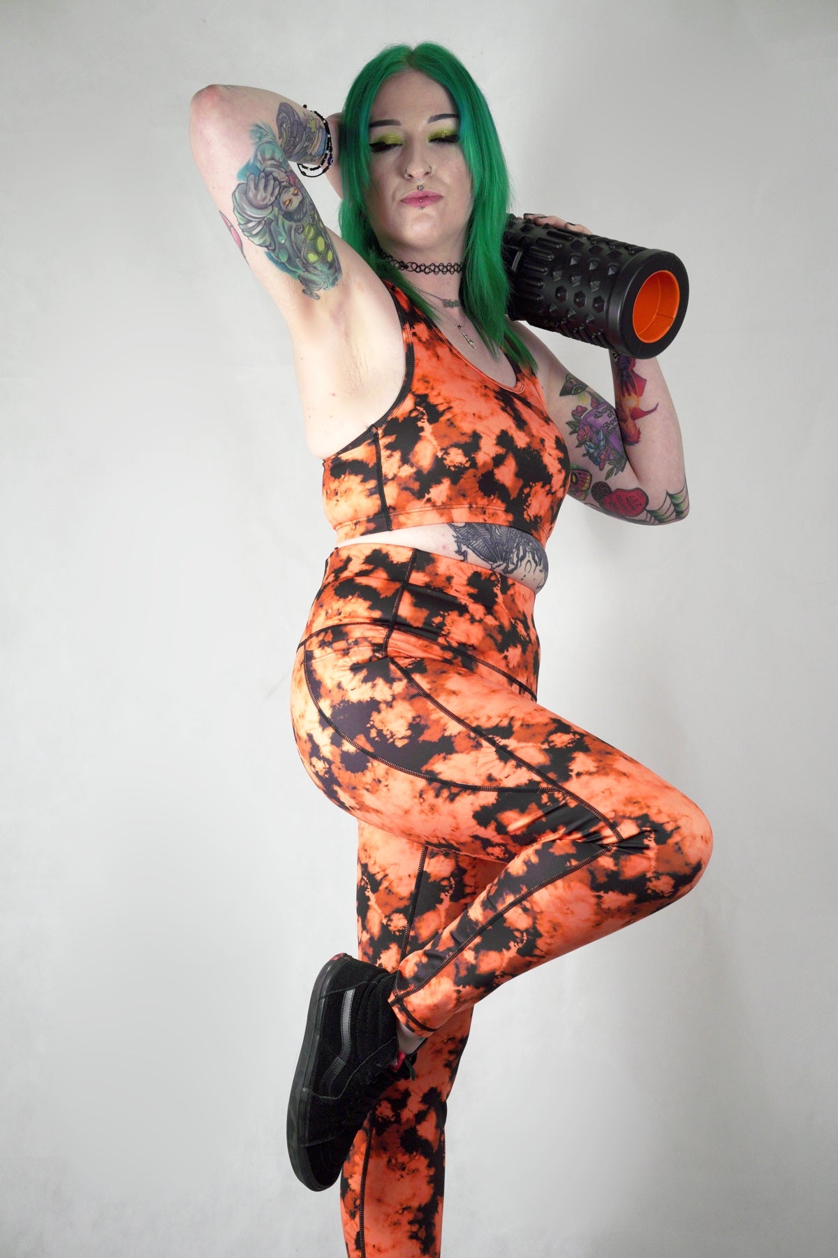Orange Tie Dye - Side Pocket Leggings