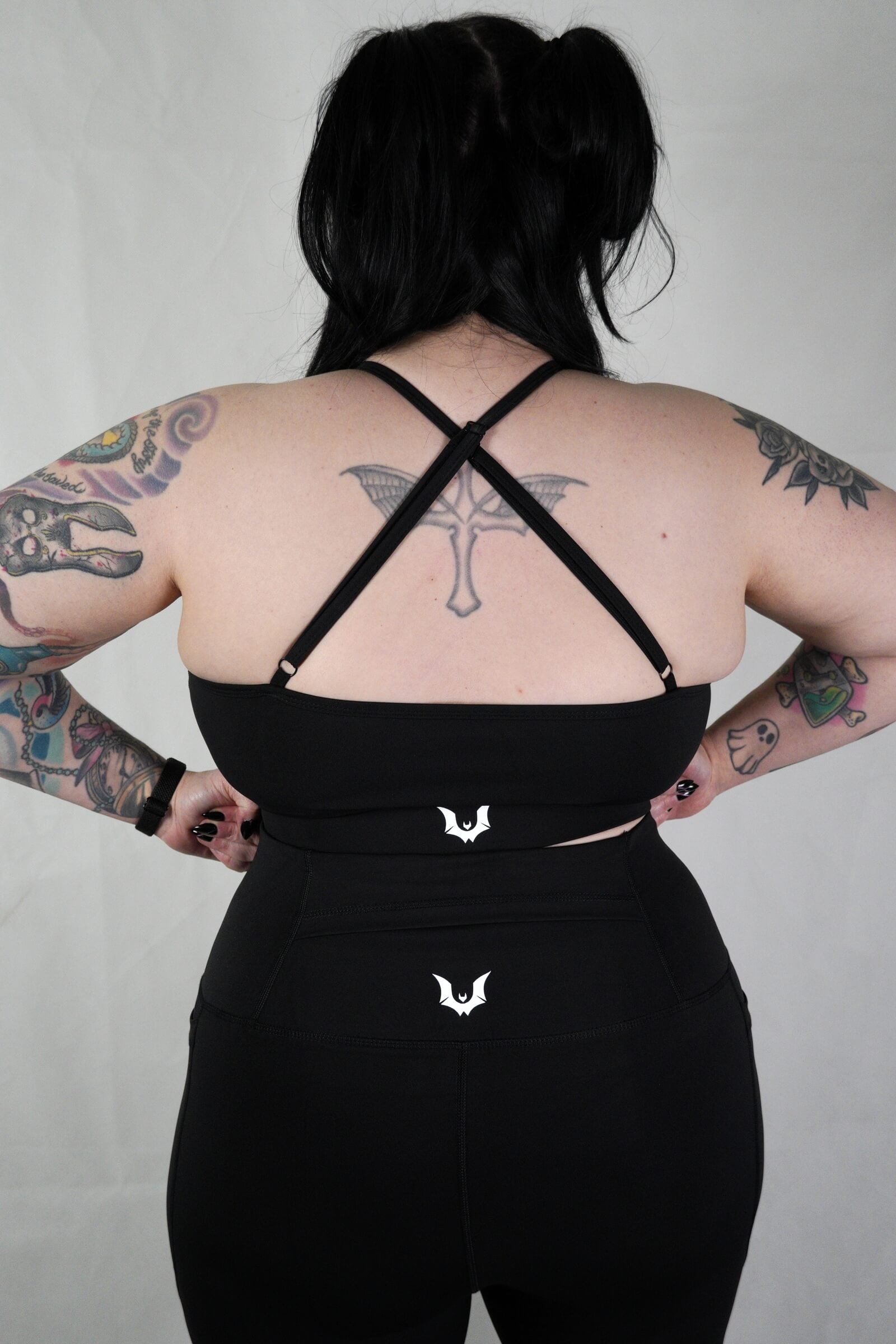 Pentagram Black - 'Hardcore' Adjustable Crop Tops