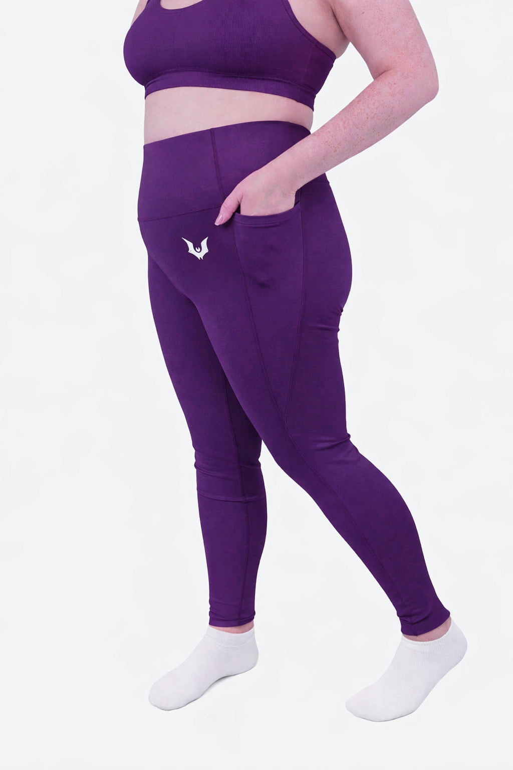 Purple 'Gothica' - Full Length Side Pocket Leggings