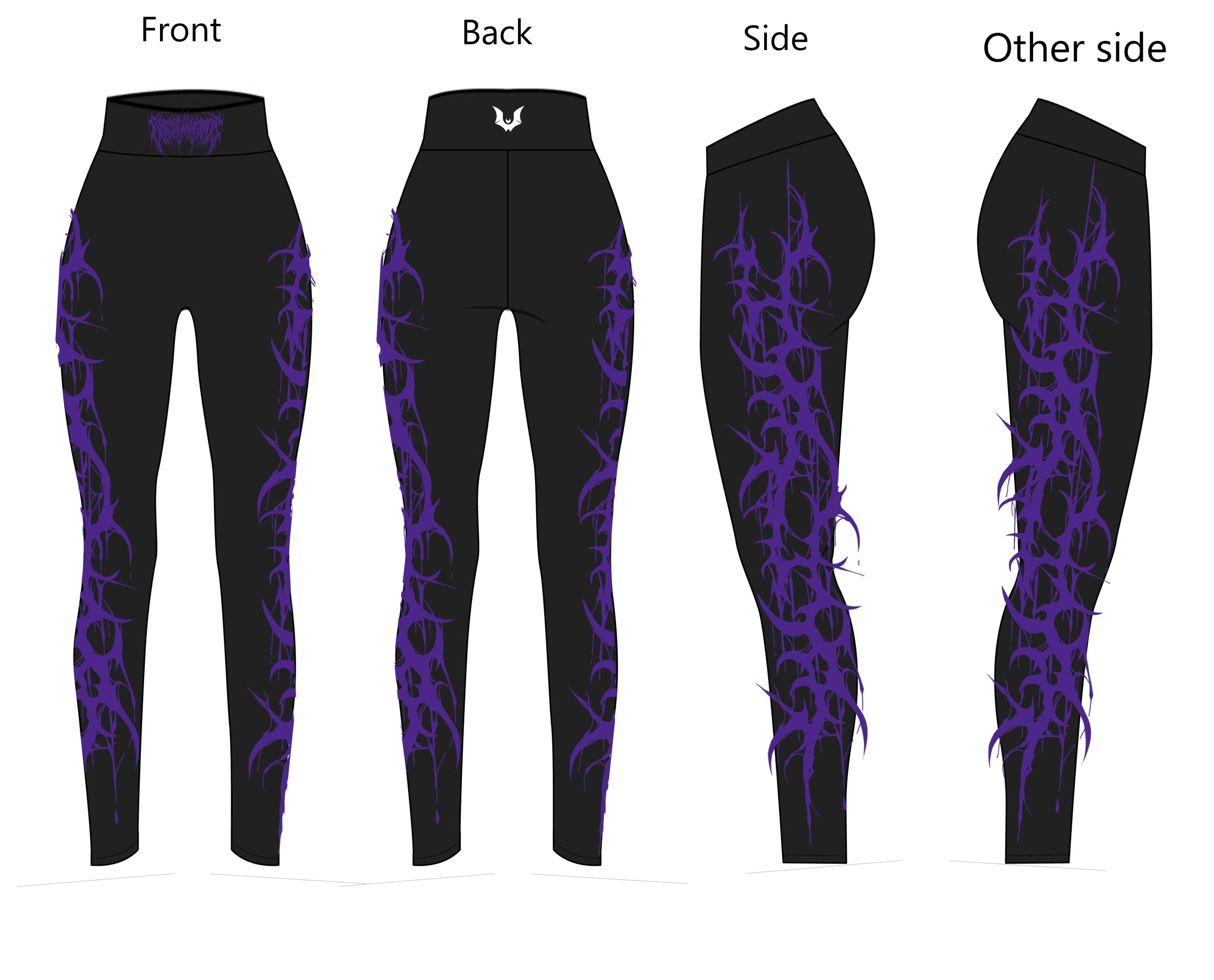 Purple Thrasher - 'Hardcore' Full Length Leggings