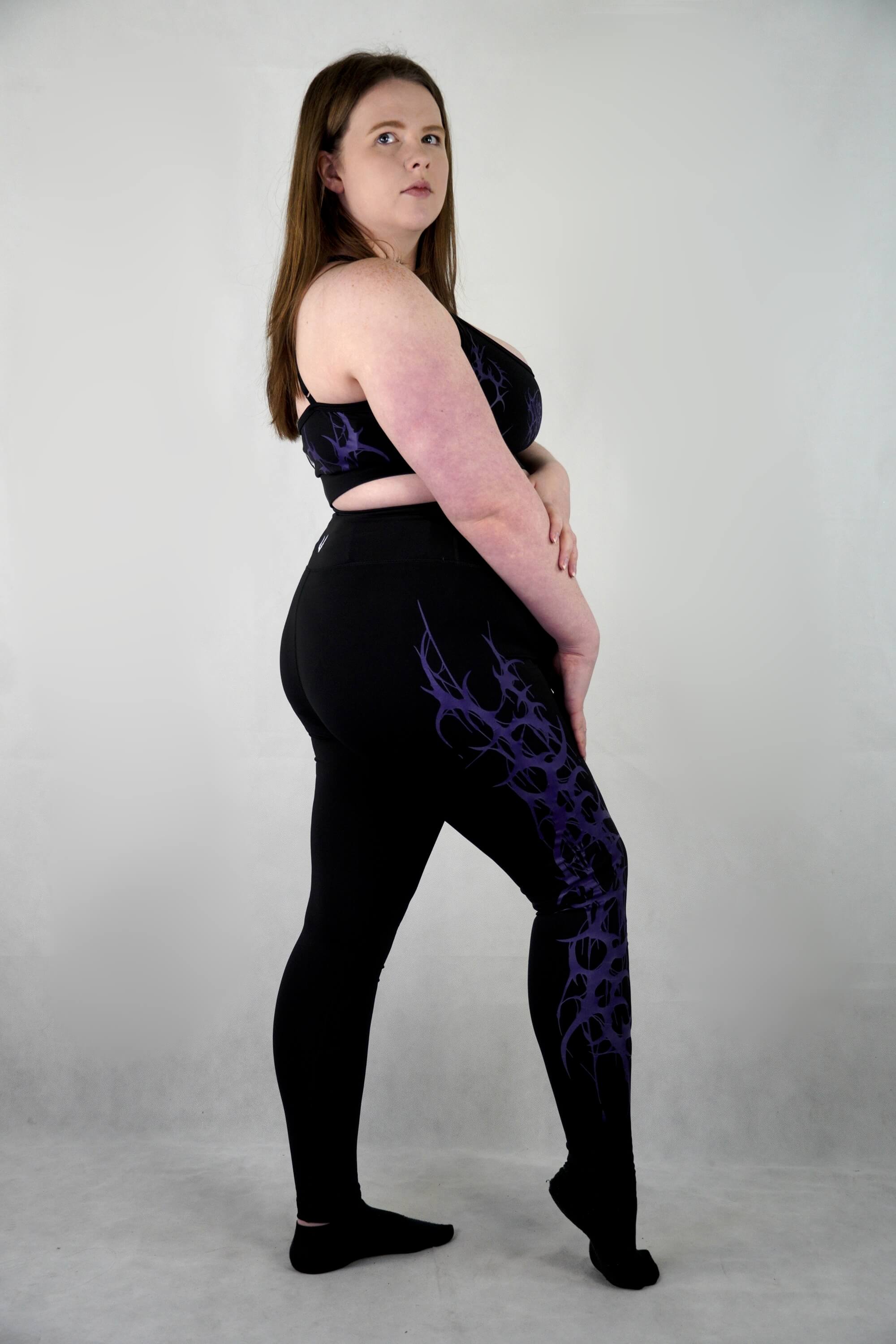 Purple Thrasher - 'Hardcore' Full Length Leggings