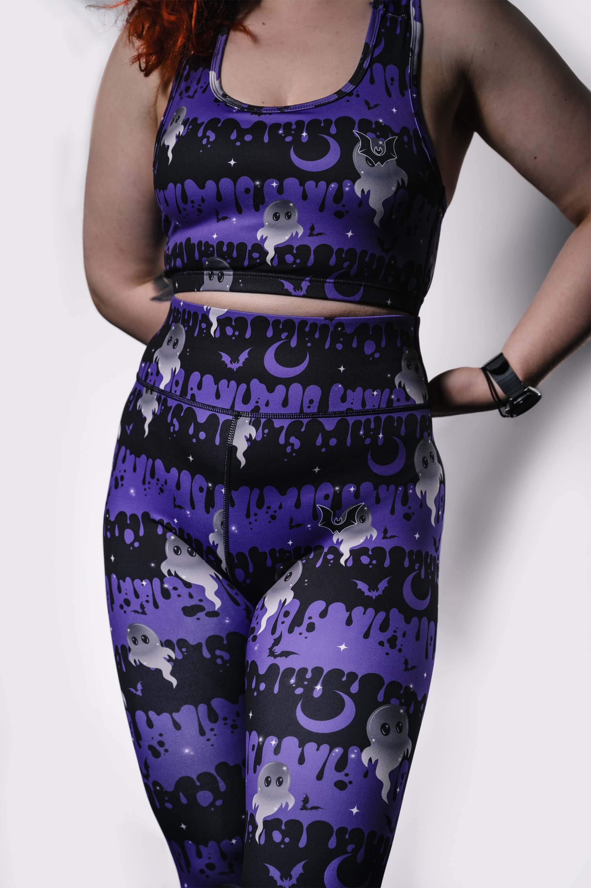 Purple Ghouls - Crop Top - Unwonted Alternative Gym Wear