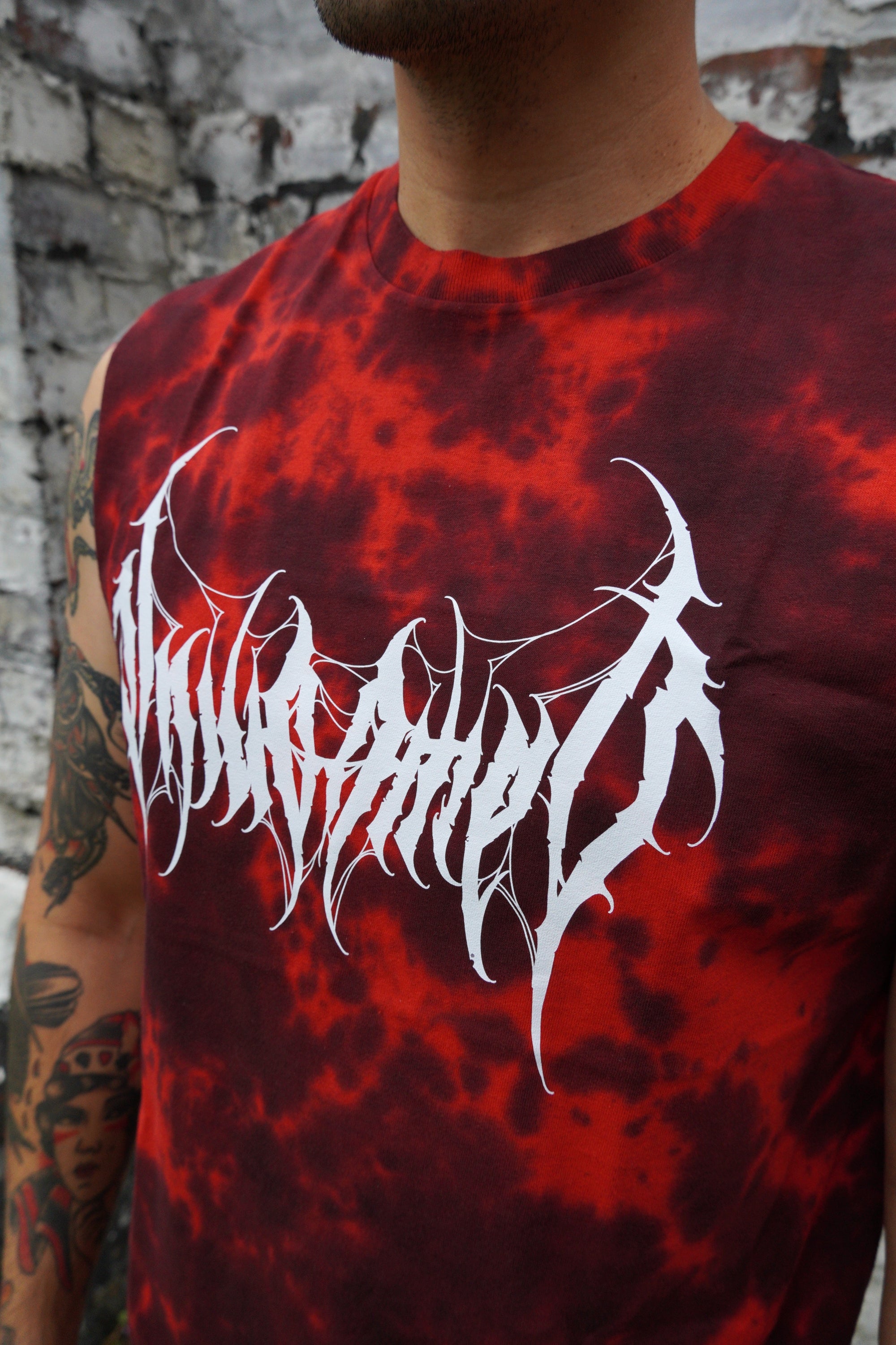 Unwonted Thrasher Red Tie Dye - Unisex Vest Tank Top