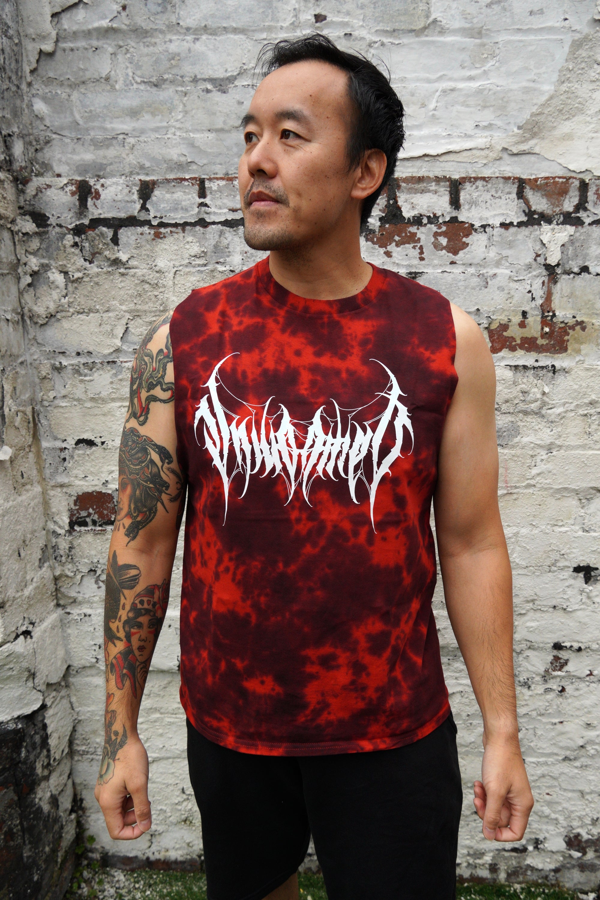 Unwonted Thrasher Red Tie Dye - Unisex Vest Tank Top