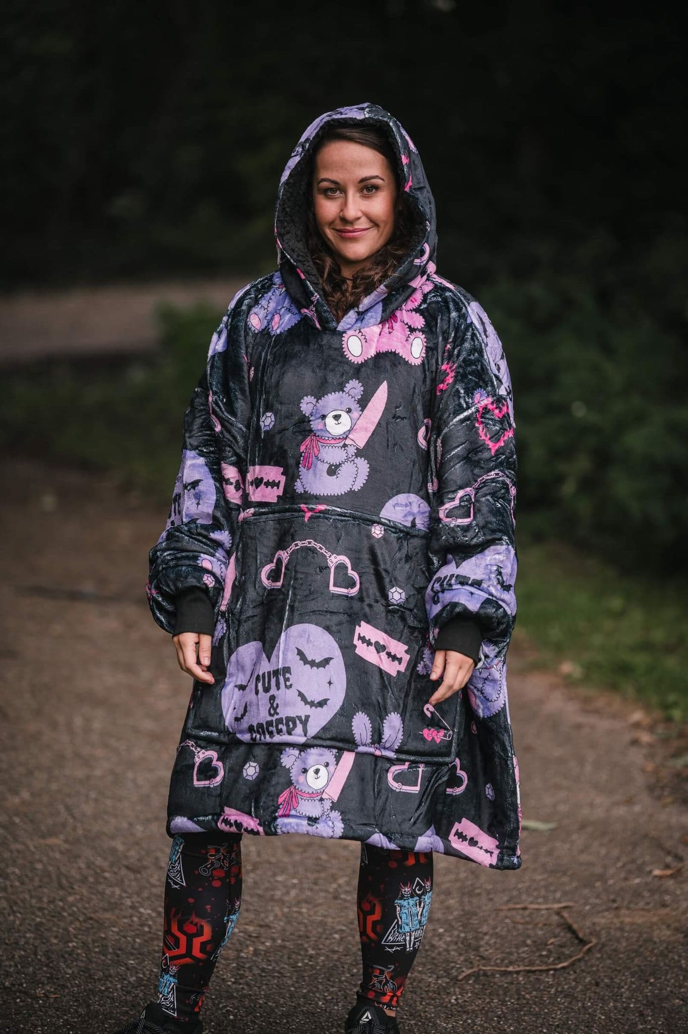 Creepy Cute - Fluffy Cloak - Unwonted Alternative Gym Wear - unwontedapparel