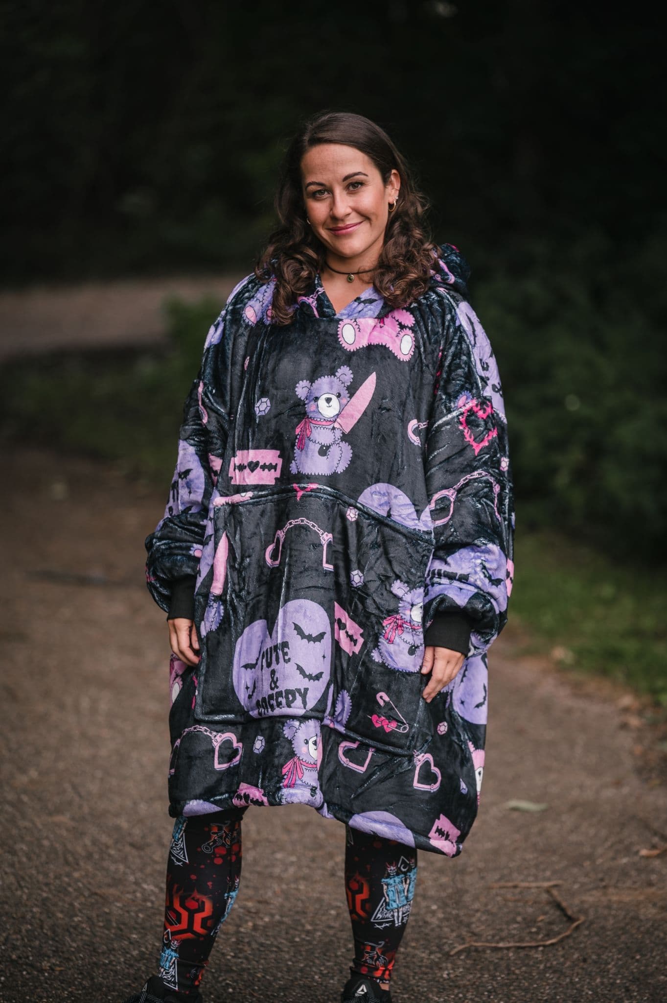 Creepy Cute - Fluffy Cloak - Unwonted Alternative Gym Wear - unwontedapparel