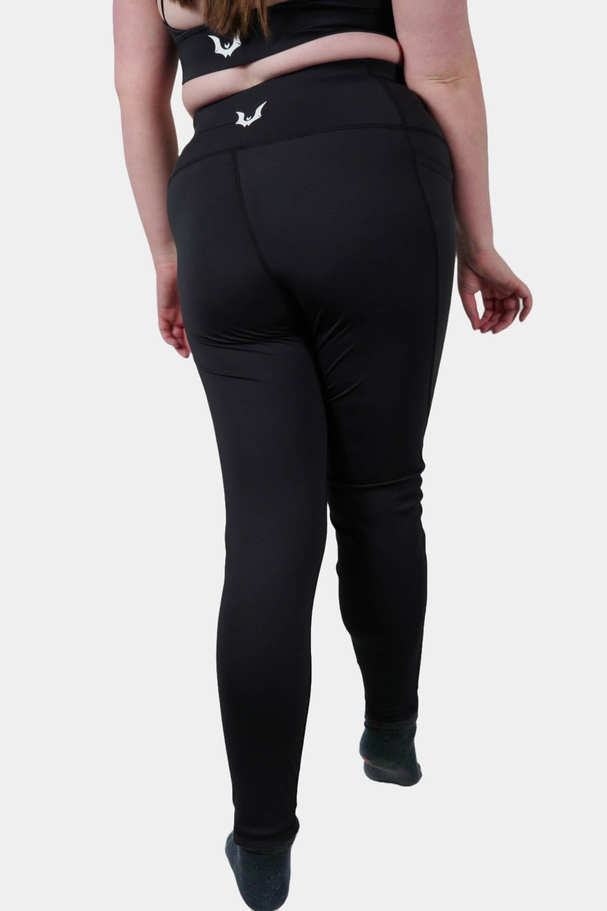 Gothica Black - Full Length Side Pocket Leggings