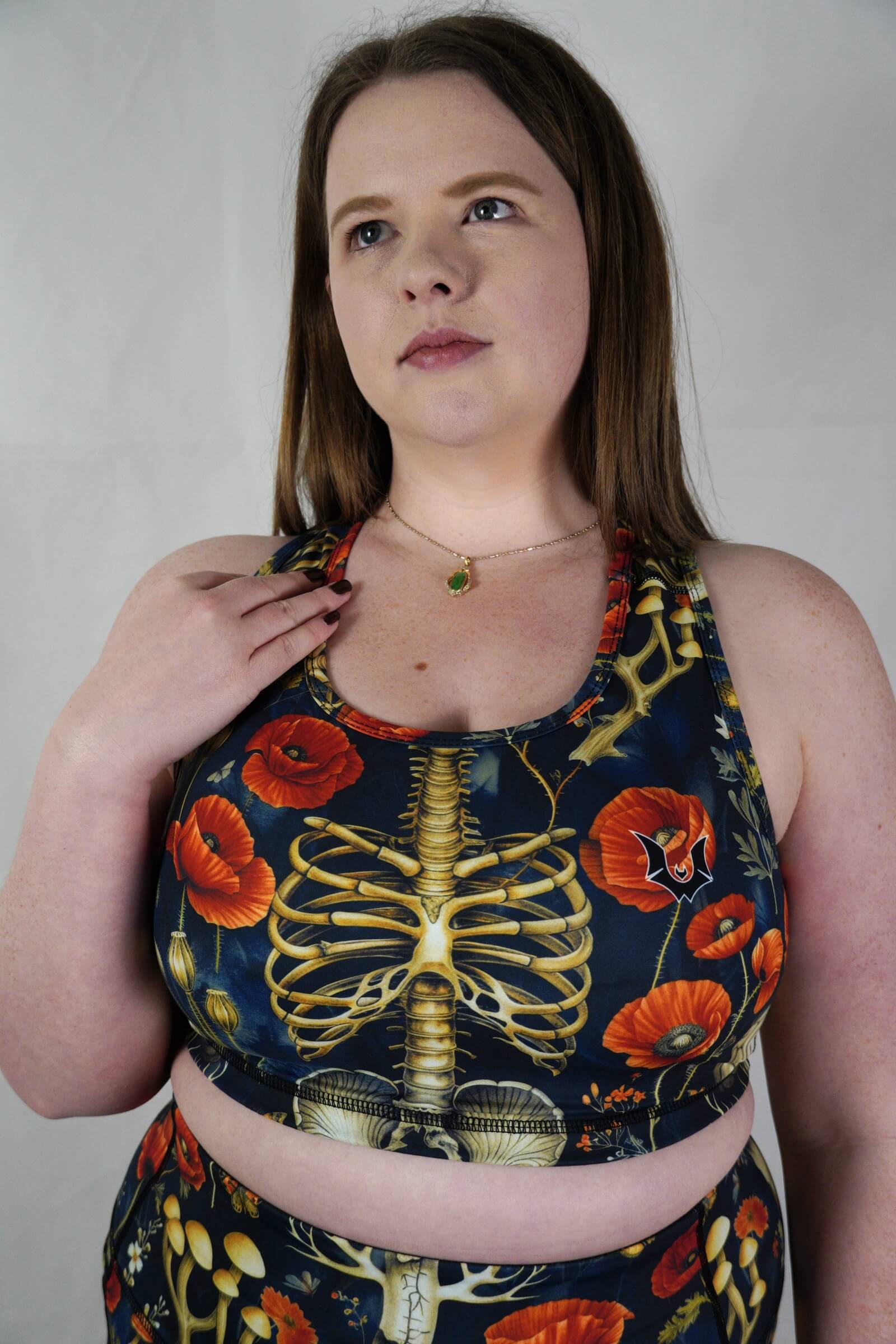 Skeleton Poppy's - Racerback Crop Top