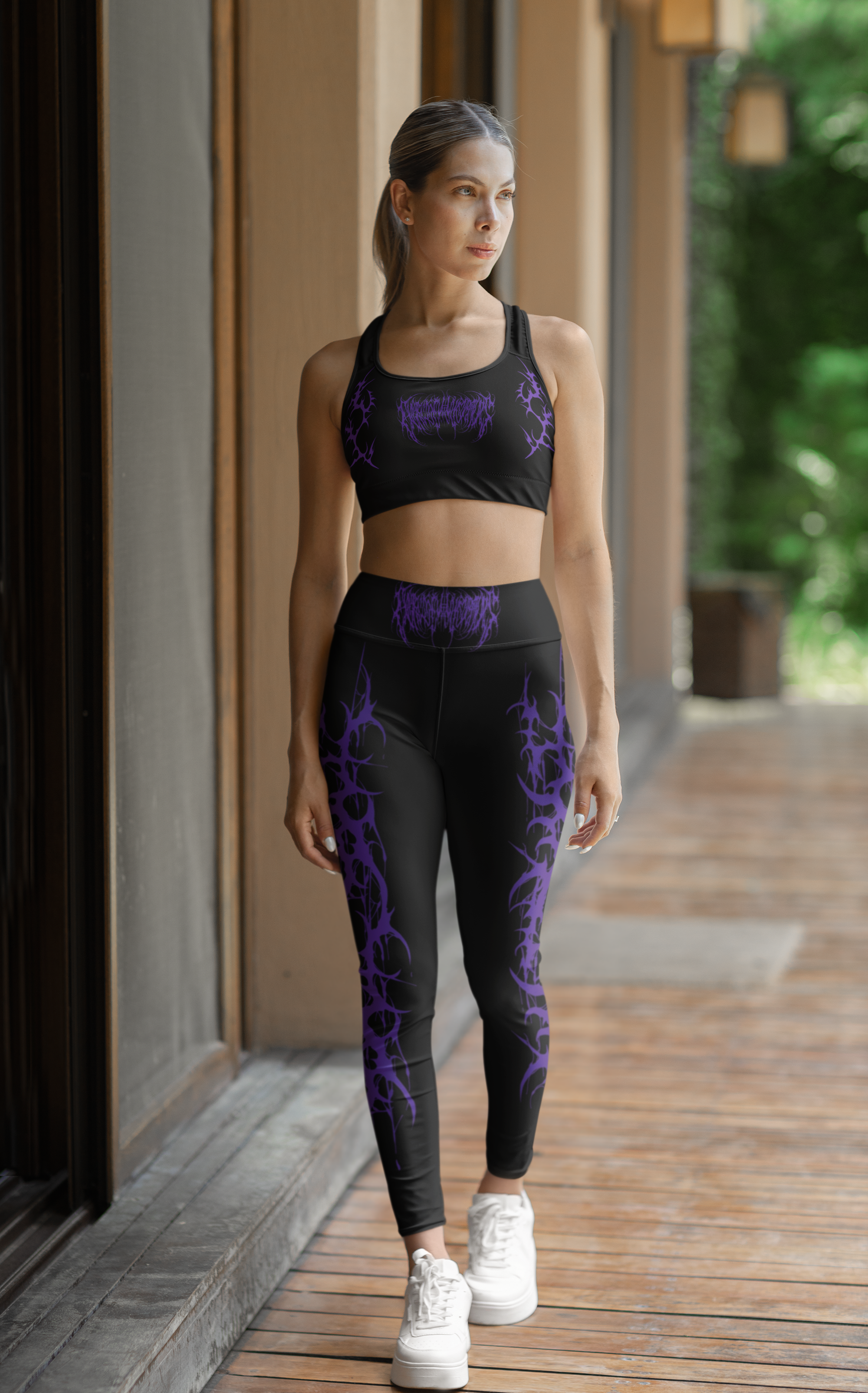 Purple Thrasher - 'Hardcore' Full Length Leggings